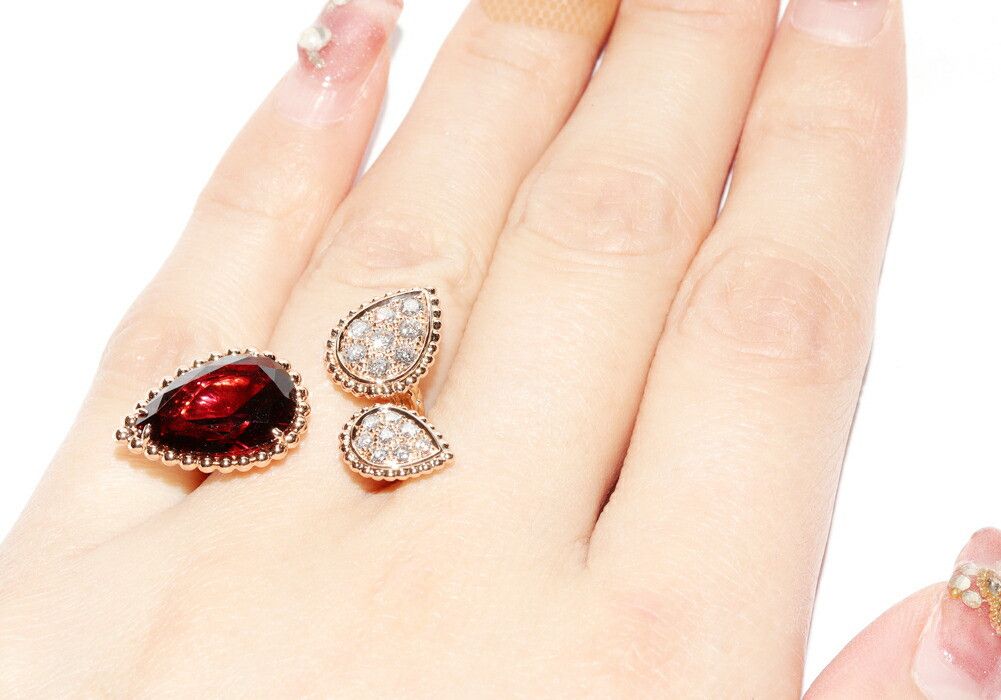 Other Boucheron Boucheron Serpent Boheme Au750 Pink Gold Rhodolite Garnet Diamond Ring Size 50 Precious Metal Ring JRG03027 DUTY FREE for USA Size ONE SIZE - 6 Thumbnail