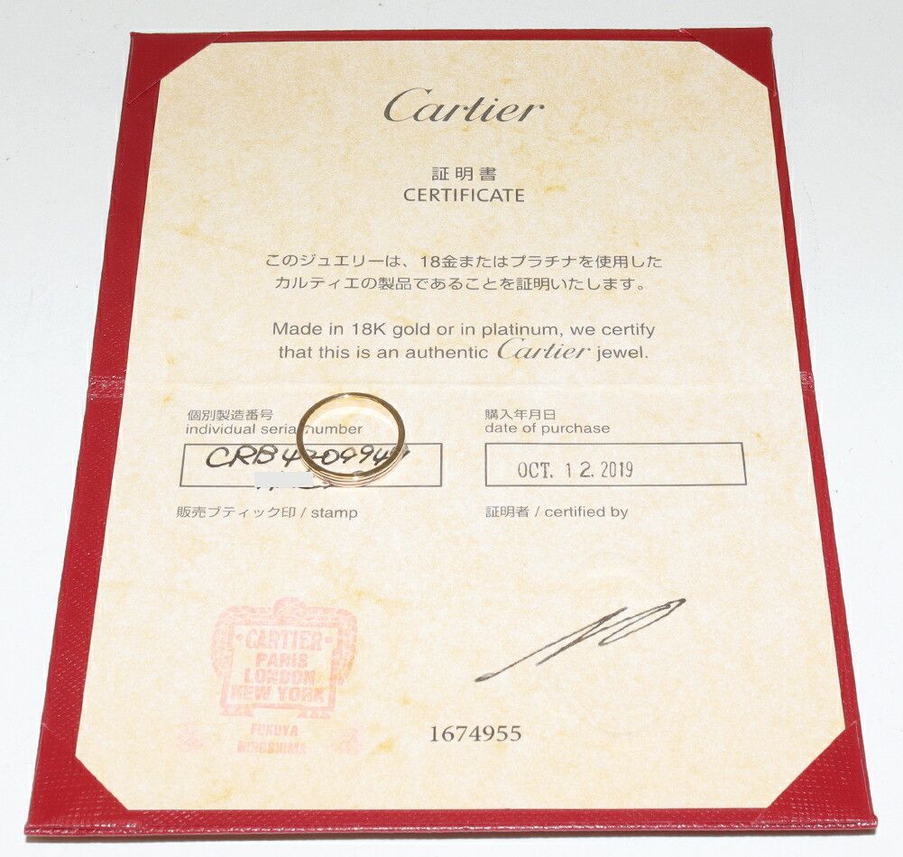 Cartier Cartier Cartier Louis Cartier Vendome Au750 Ring Size 9 Precious Metal Ring B42099 DUTY FREE for USA Size ONE SIZE - 3 Thumbnail