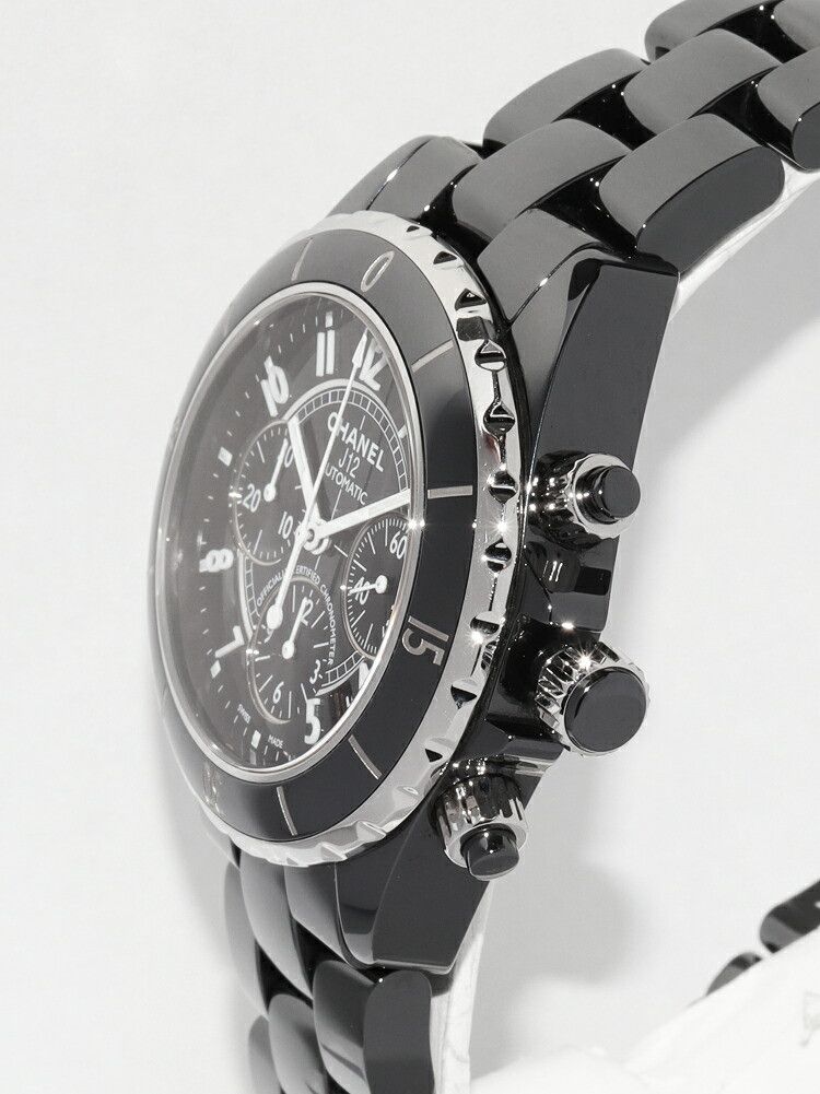 Chanel Chanel Chanel J12 Black Ceramic Chronograph Glass / Ceramic Automatic H0940 DUTY FREE for USA Size ONE SIZE - 4 Thumbnail