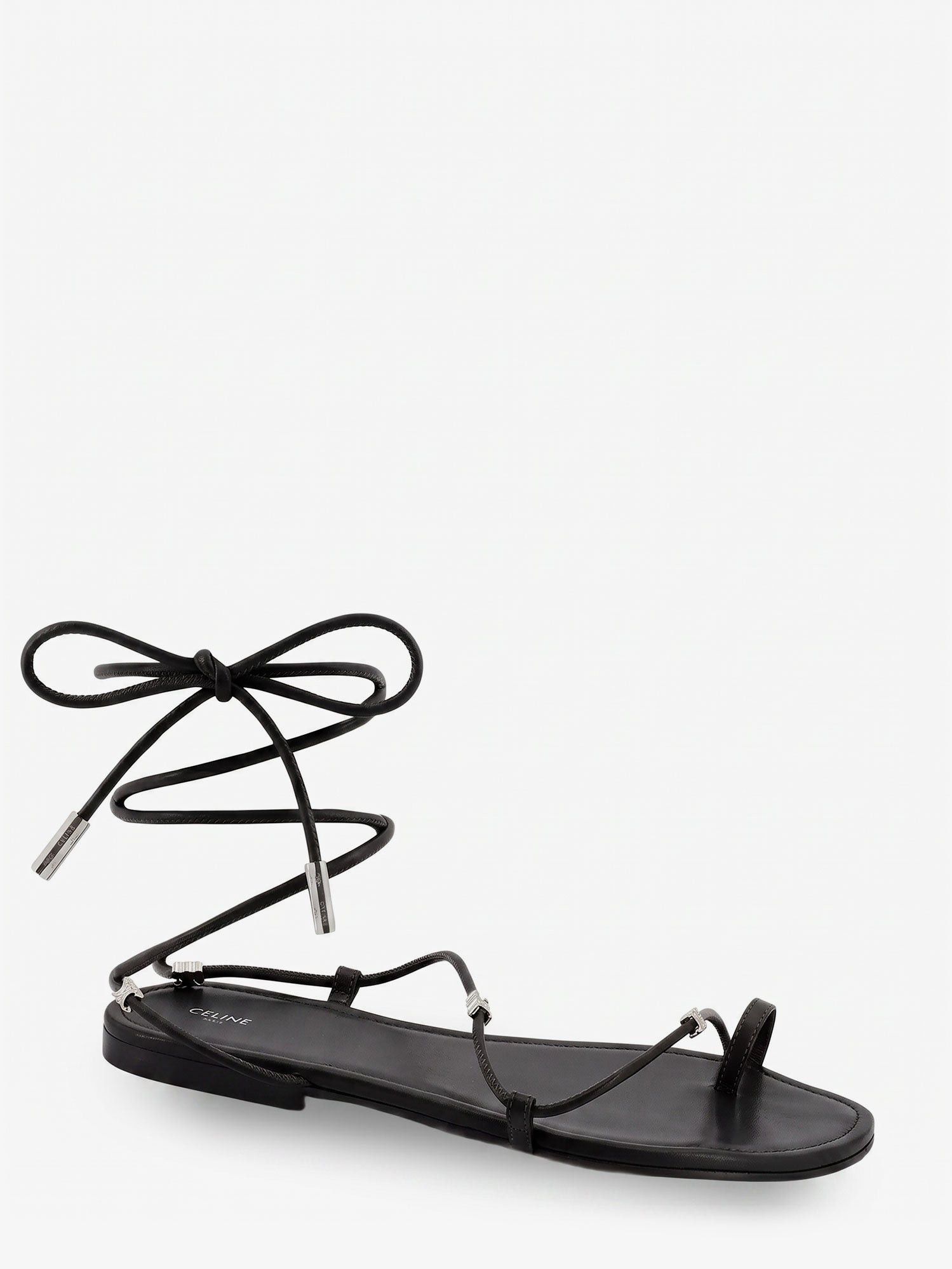 Celine Celine Leather sandals with metal Triomphe logo IT 41 Women - USA Tariffs Included Size US 11 / IT 41 - 2 Thumbnail