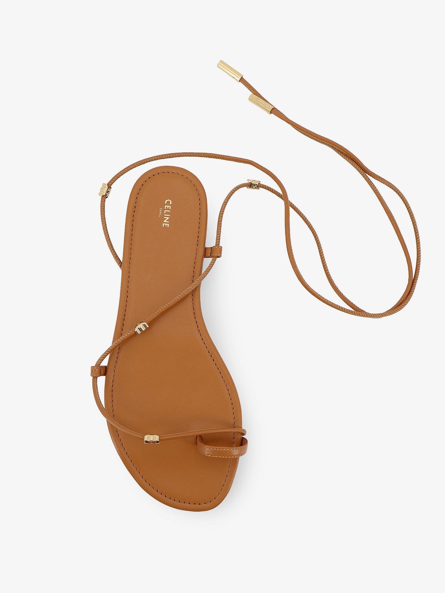 Celine Celine Leather sandals with metal Triomphe logo IT 37 Women - USA Tariffs Included Size US 7 / IT 37 - 3 Thumbnail