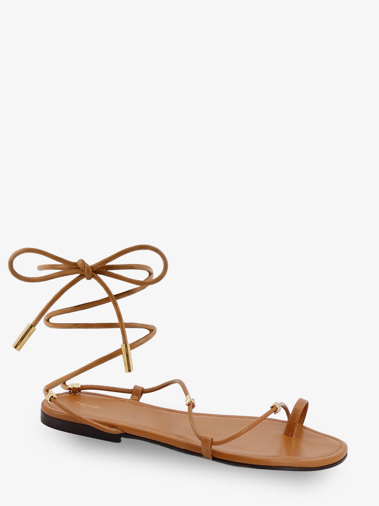 Celine Celine Leather sandals with metal Triomphe logo IT 37 Women - USA Tariffs Included Size US 7 / IT 37 - 2 Thumbnail