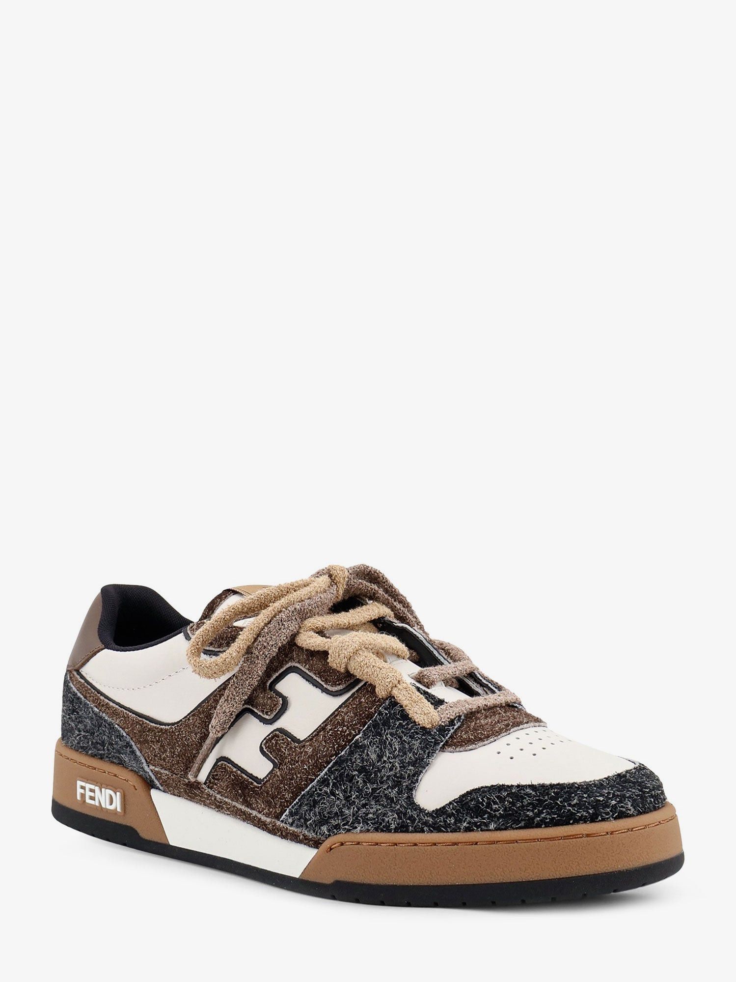 Fendi Fendi Sneakers Fendi Match in pelle bianca e suede marrone UK 8.5 Men - USA Tariffs Included Size US 9.5 / EU 42-43 - 2 Thumbnail