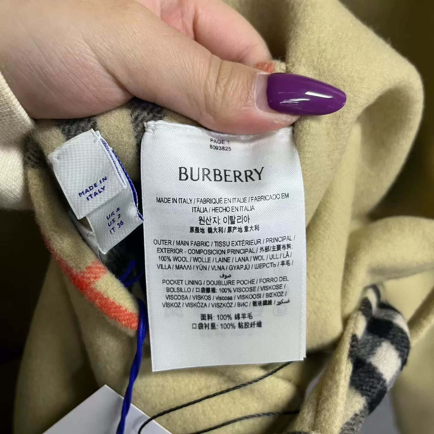 Burberry Burberry Linen Plaid Coat S Women Size S / US 4 / IT 40 - 6 Thumbnail