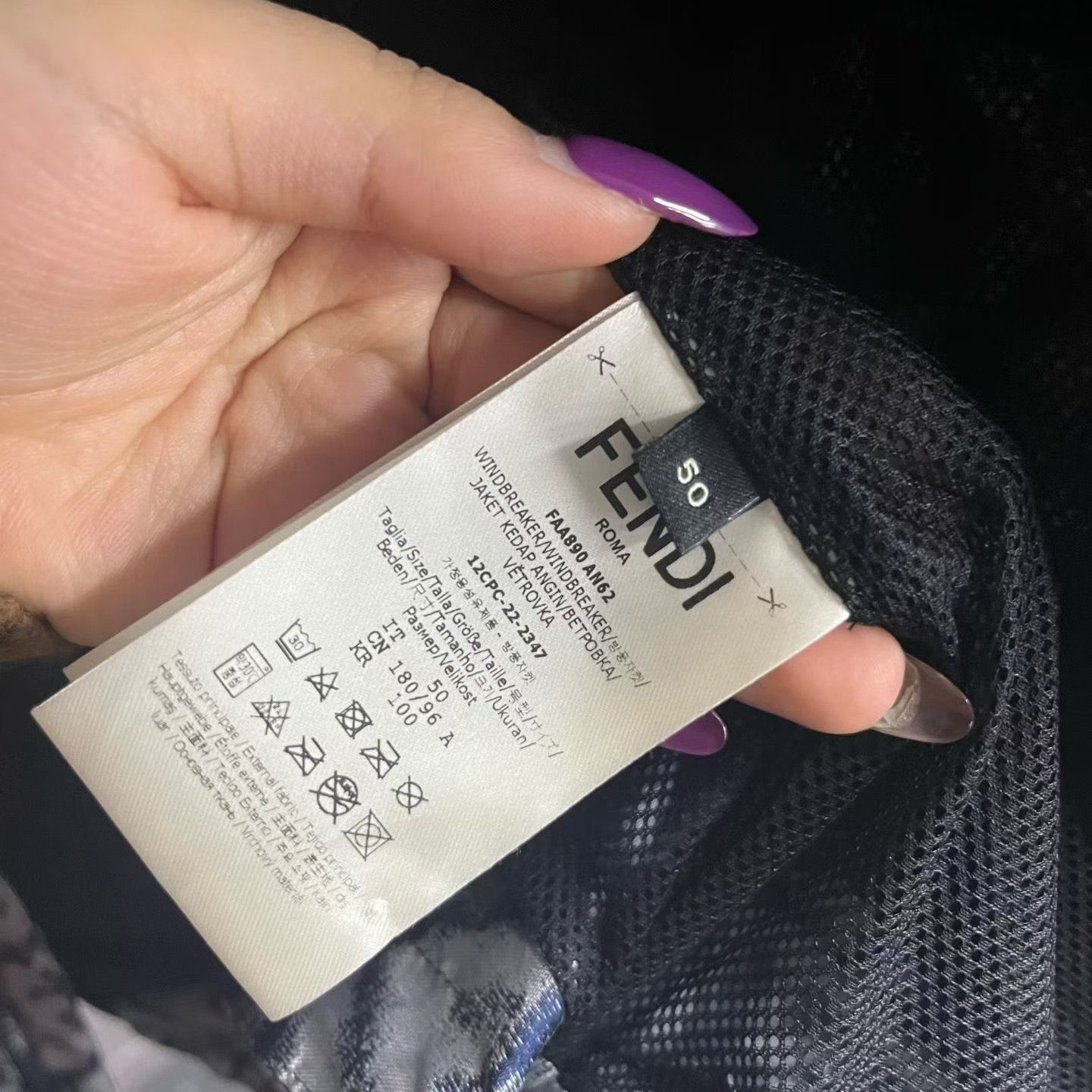 Fendi Fendi Retro Graphic Blue Jacket XS Women Size XS / US 0-2 / IT 36-38 - 4 Thumbnail