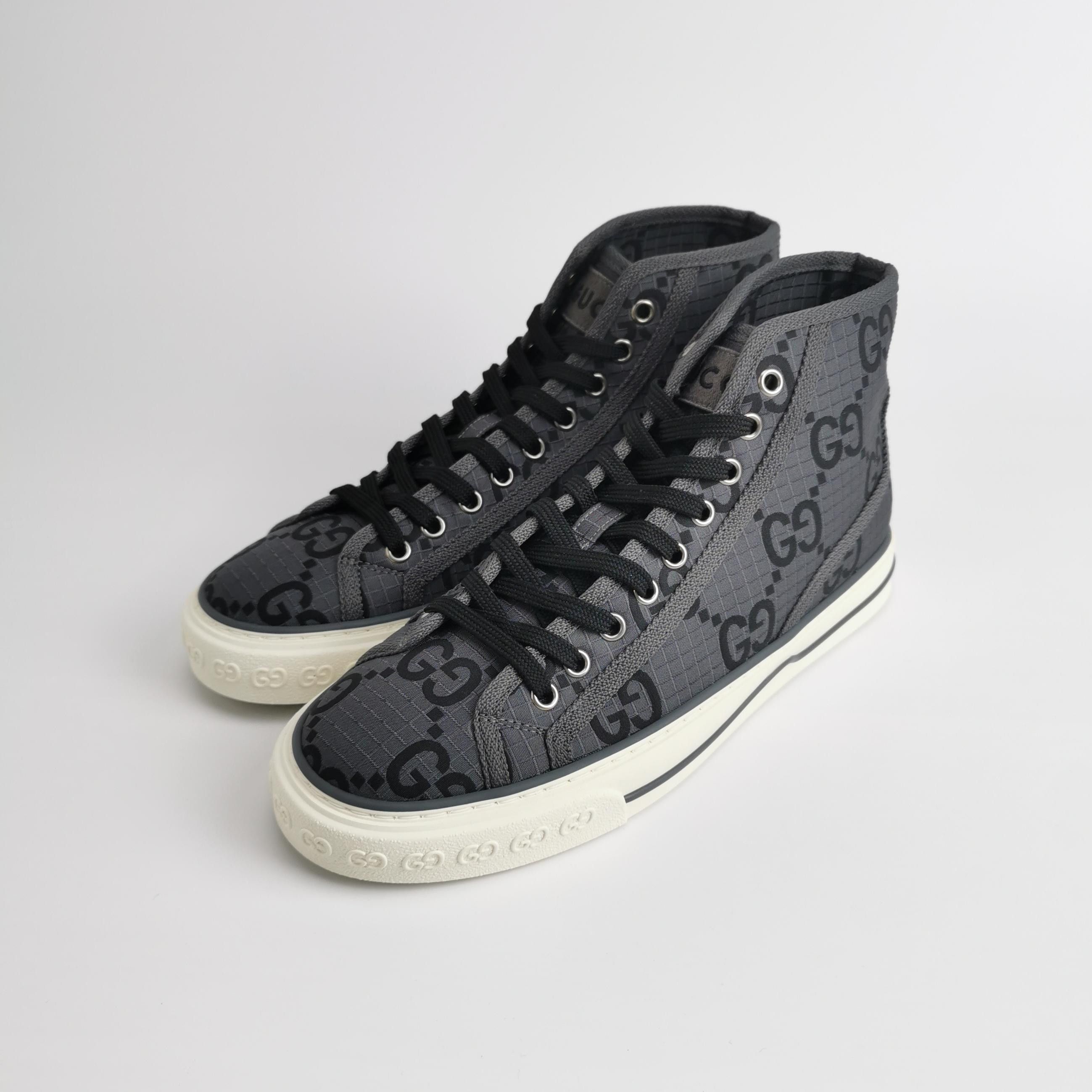 Gucci Gucci GG Monogram Tennis 1977 Hi-Top Sneakers EU 39.5 Size US 6 / EU 39 - 3 Thumbnail