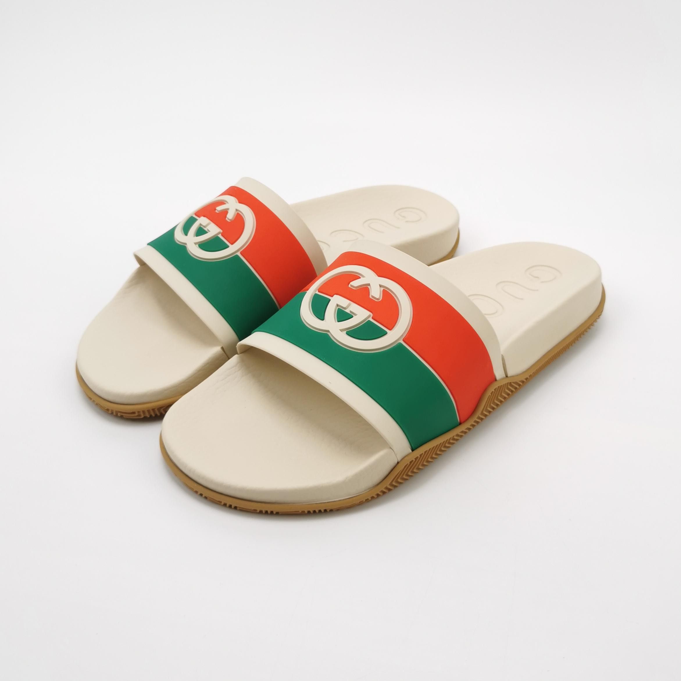 Gucci Gucci Interlocking G Web Stripe Slides EU 46 Size US 13 / EU 46 - 3 Thumbnail
