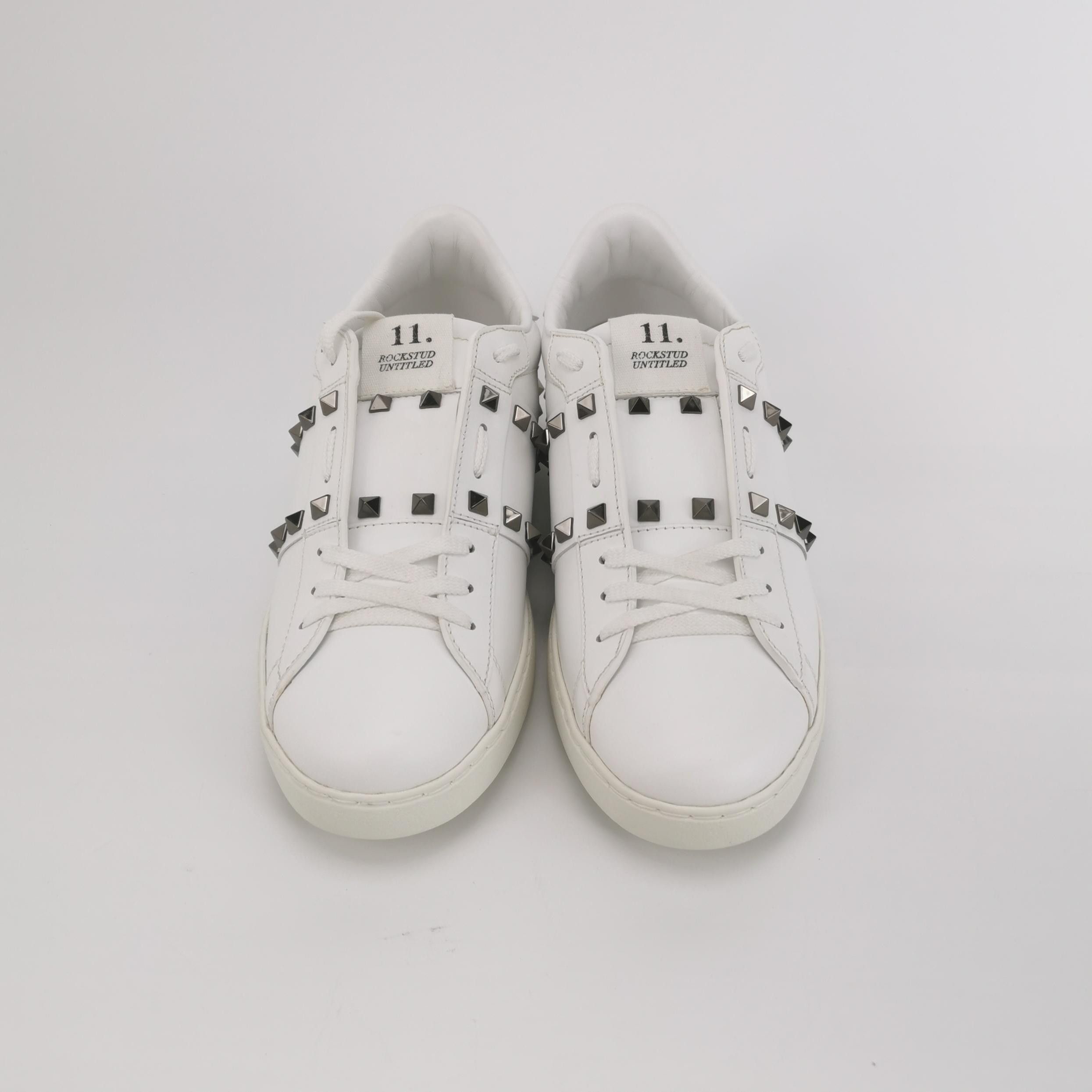 Valentino Valentino Rockstud Untitled Leather Sneakers EU 40.5 Size US 7 / EU 40 - 4 Thumbnail