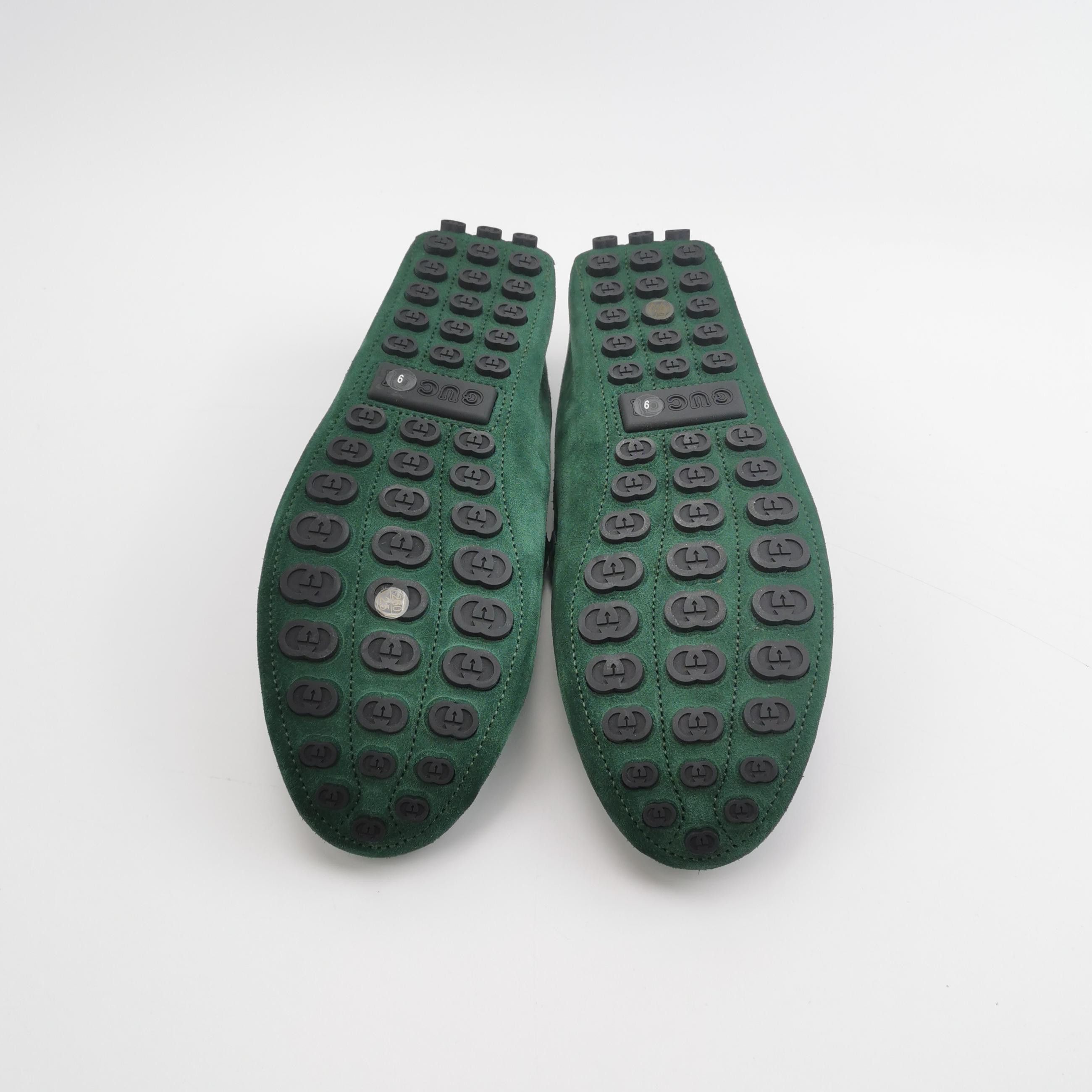 Gucci Gucci Green Suede Horsebit Loafers 9 Size US 10 / EU 43 - 6 Thumbnail