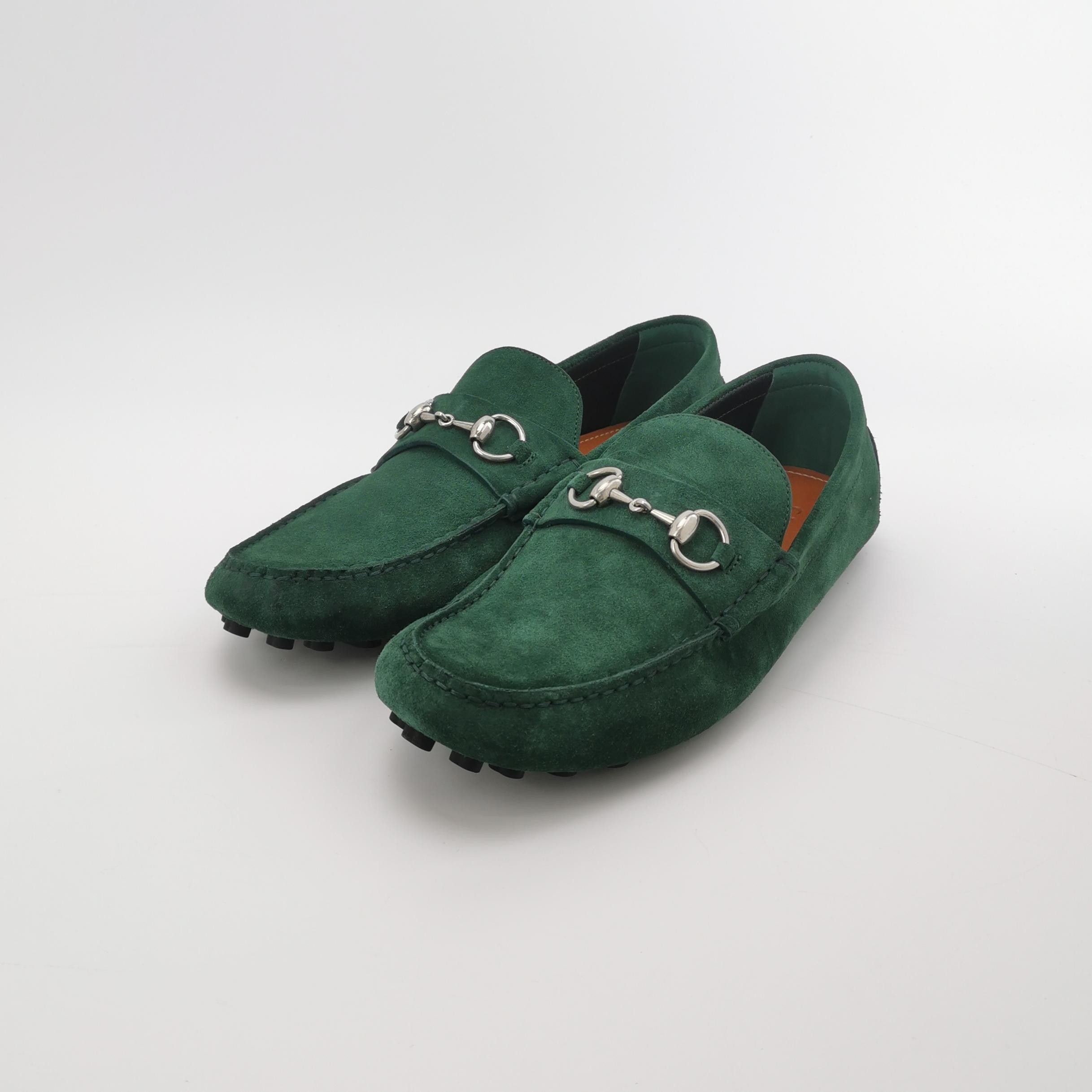 Gucci Gucci Green Suede Horsebit Loafers 9 Size US 10 / EU 43 - 3 Thumbnail