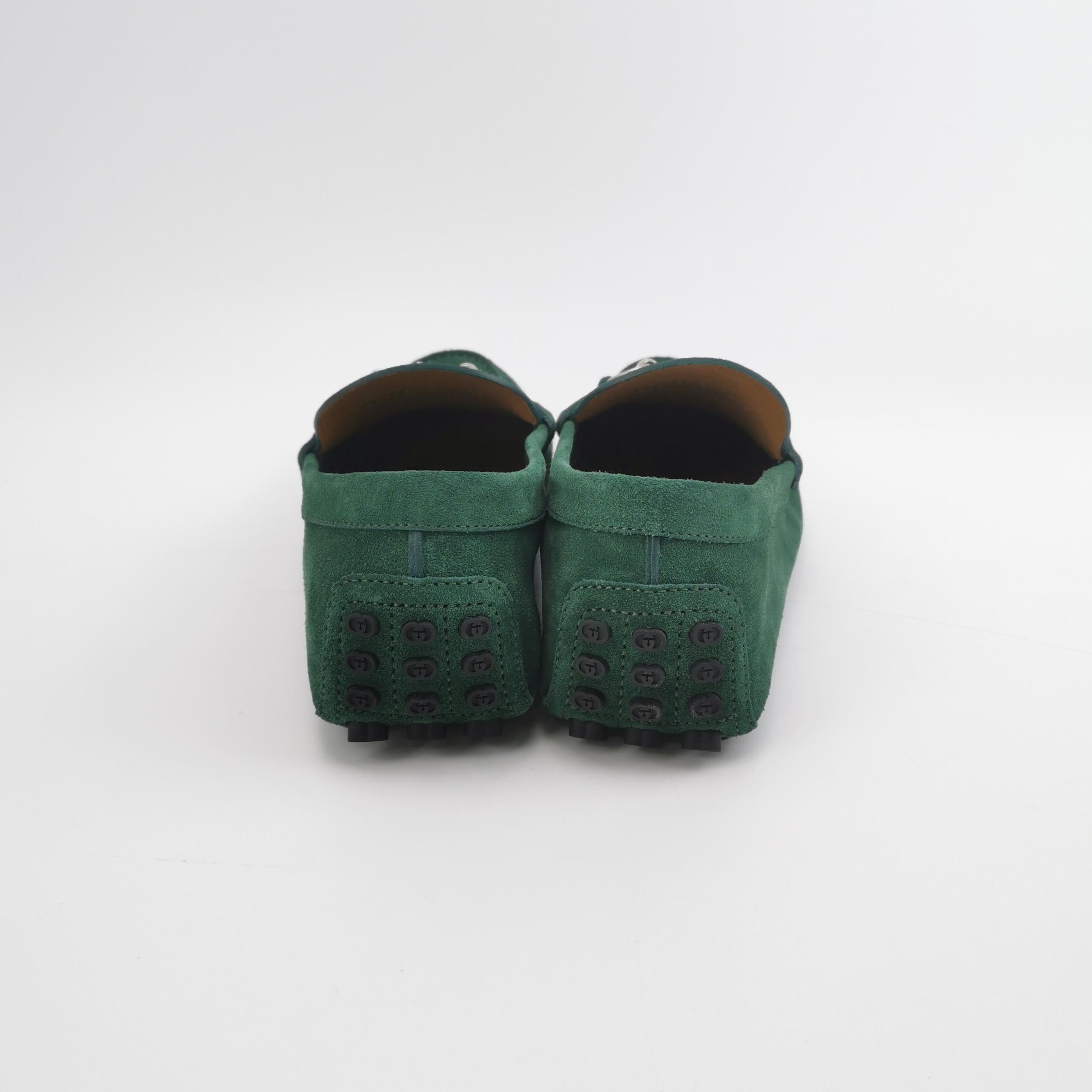 Gucci Gucci Green Suede Horsebit Loafers 9 Size US 10 / EU 43 - 5 Thumbnail