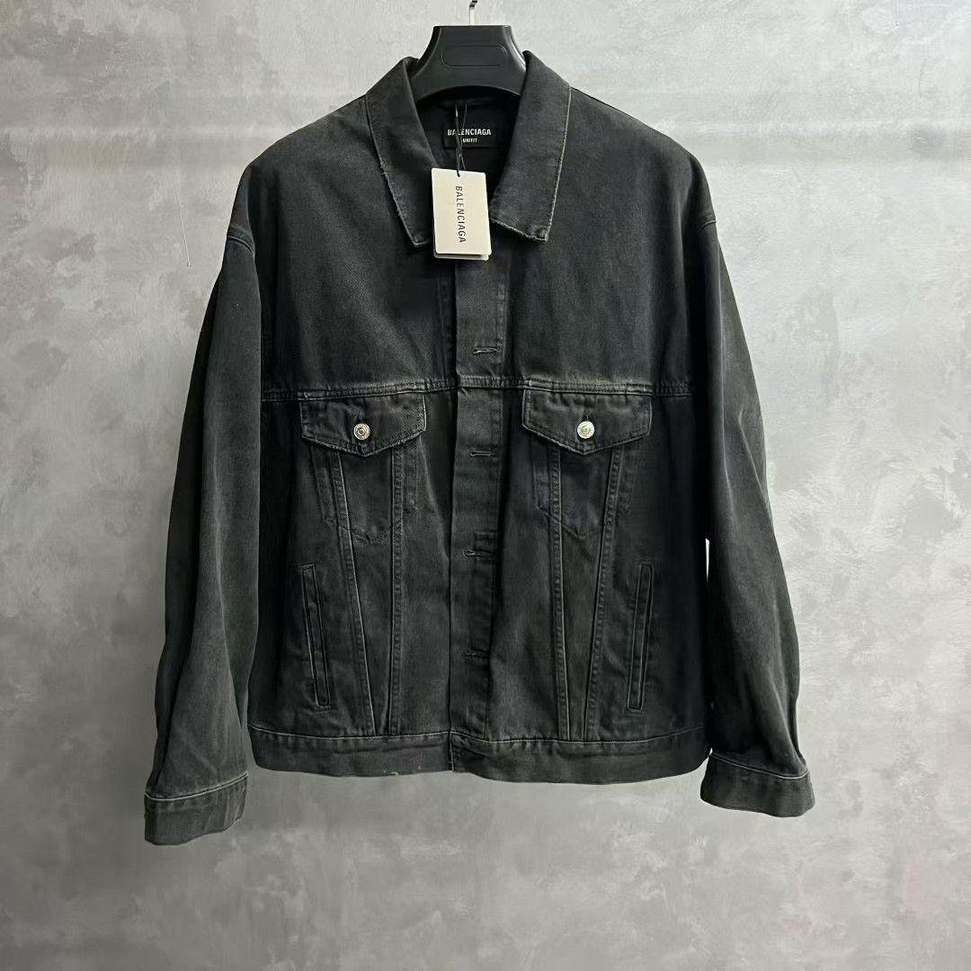 Balenciaga Balenciaga Retro Denim Black Light Jacket s Men Size US S / EU 44-46 / 1 - 2 Thumbnail