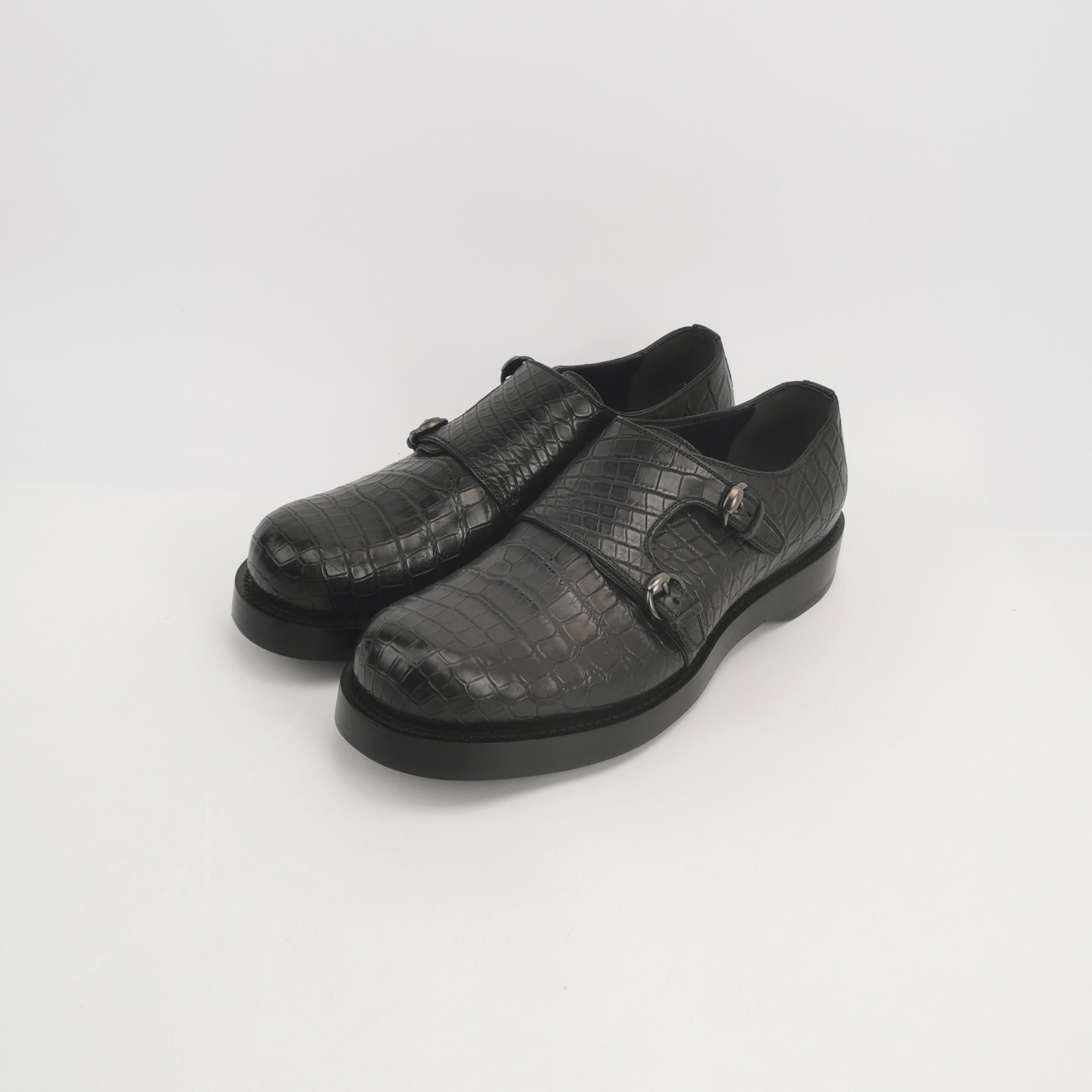 Gucci Gucci Crocodile Monk Strap Shoes 8 Size US 9 / EU 42 - 3 Thumbnail