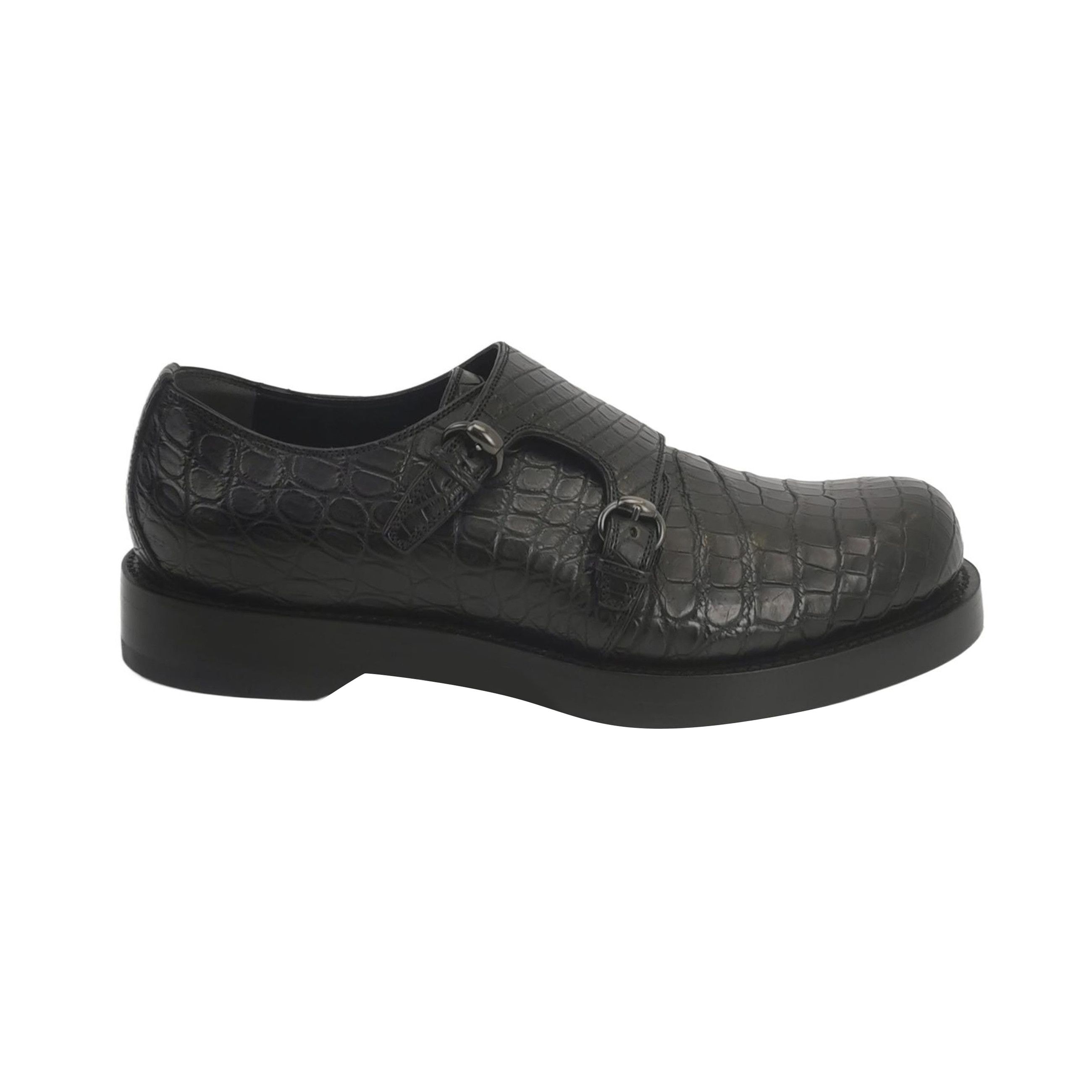 Gucci Gucci Crocodile Monk Strap Shoes 8 Size US 9 / EU 42 - 2 Thumbnail
