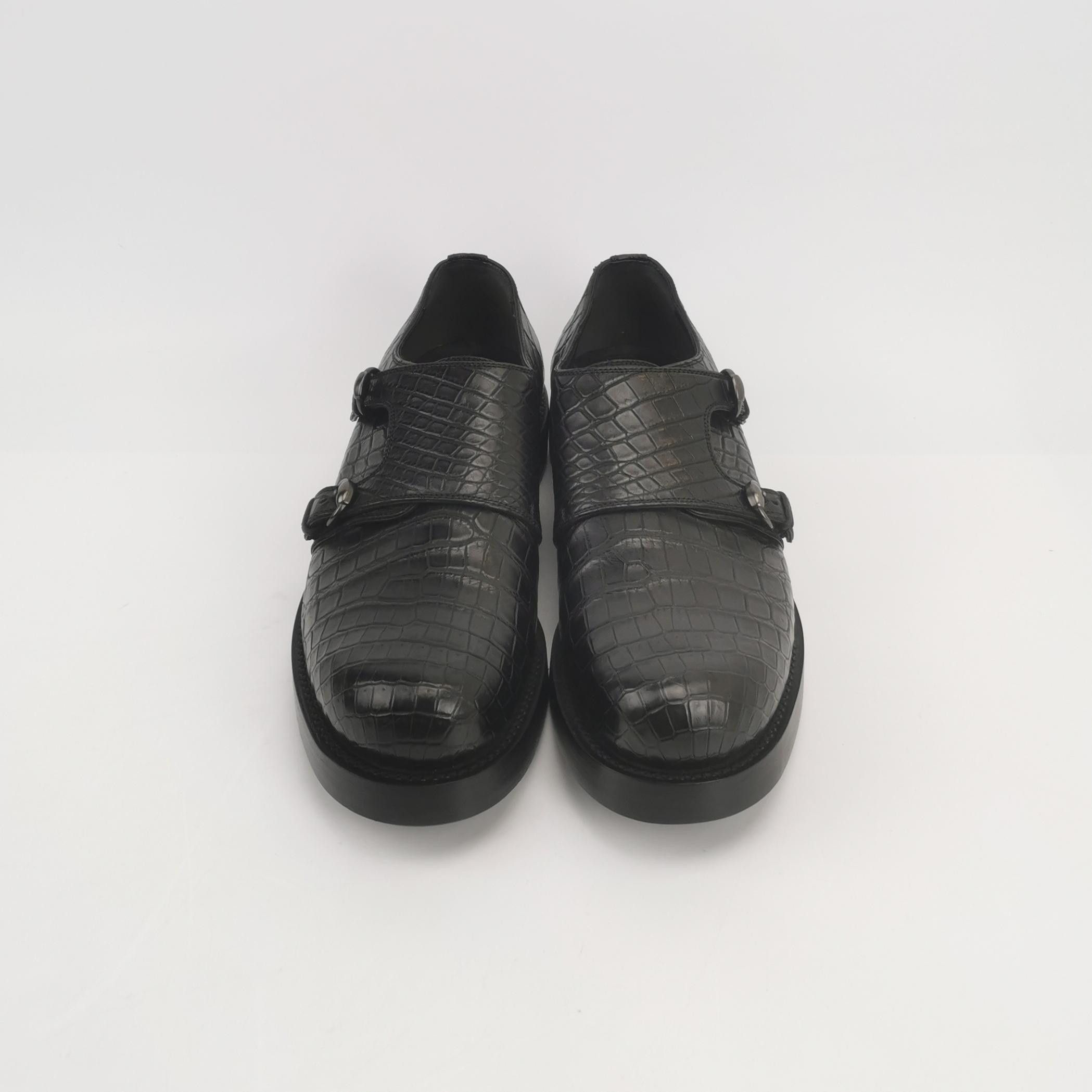 Gucci Gucci Crocodile Monk Strap Shoes 8 Size US 9 / EU 42 - 4 Thumbnail