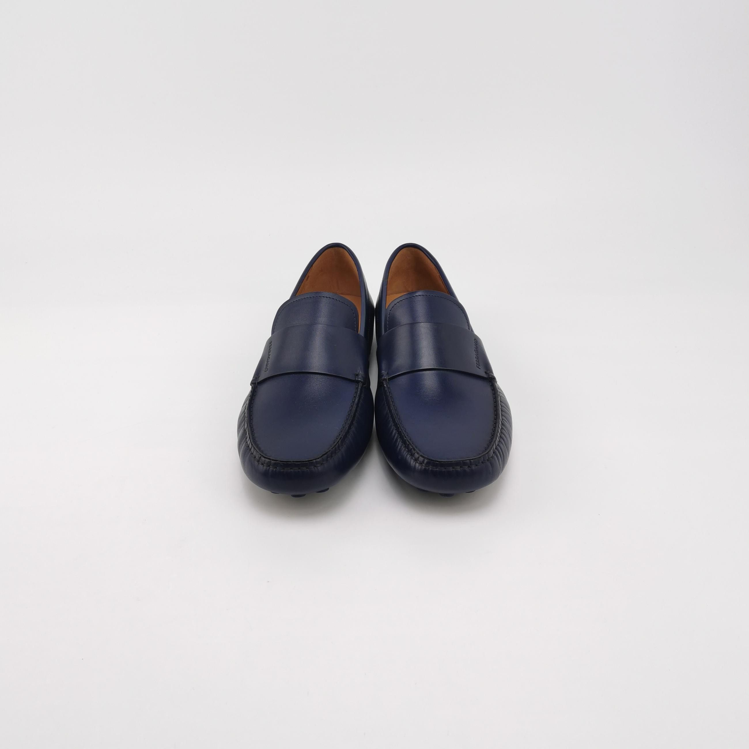 Salvatore Ferragamo Salvatore Ferragamo Blue Leather Driving Shoes 41.5 Size US 8 / EU 41 - 4 Thumbnail