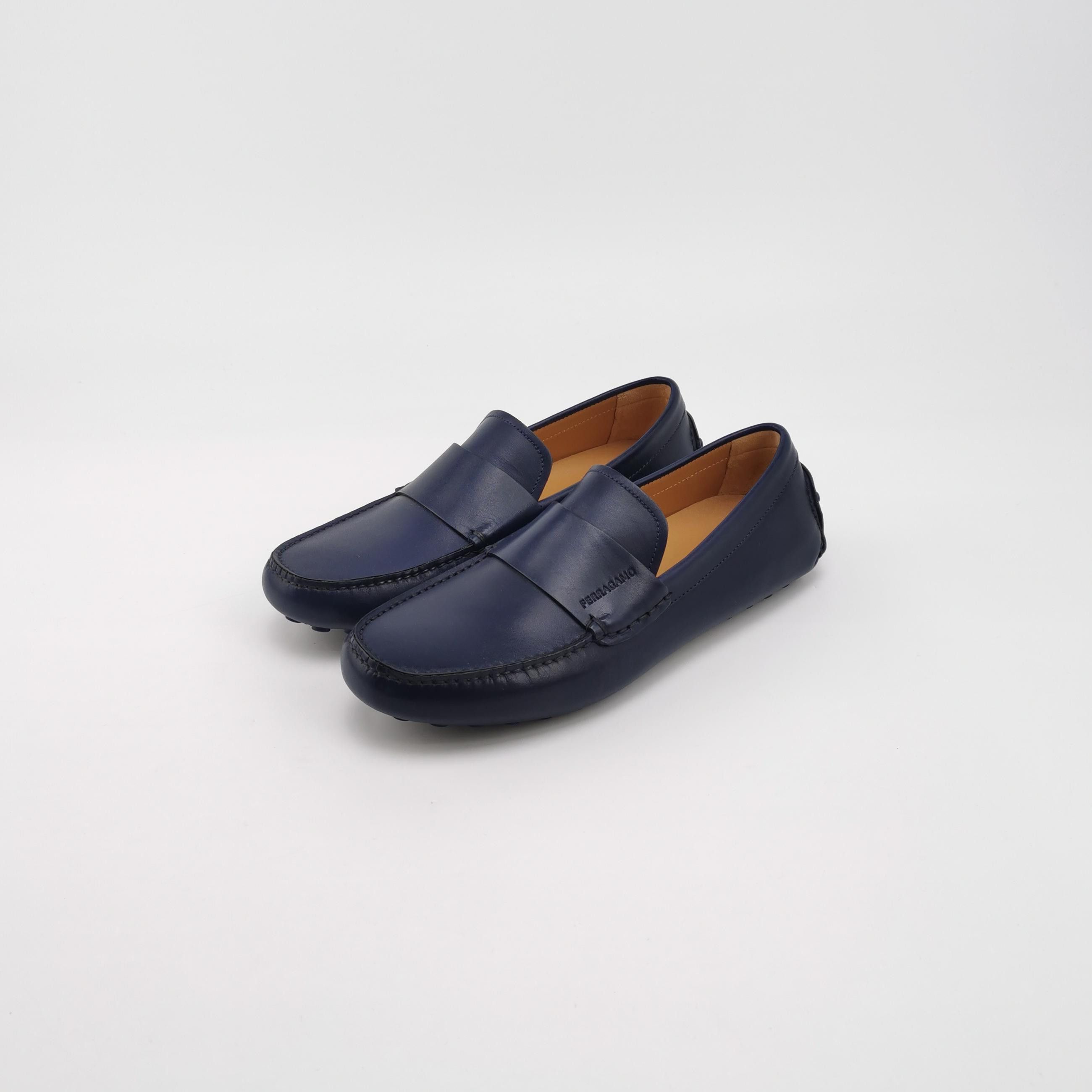 Salvatore Ferragamo Salvatore Ferragamo Navy Leather Driving Shoes US 6.5 Size US 7 / EU 40 - 3 Thumbnail