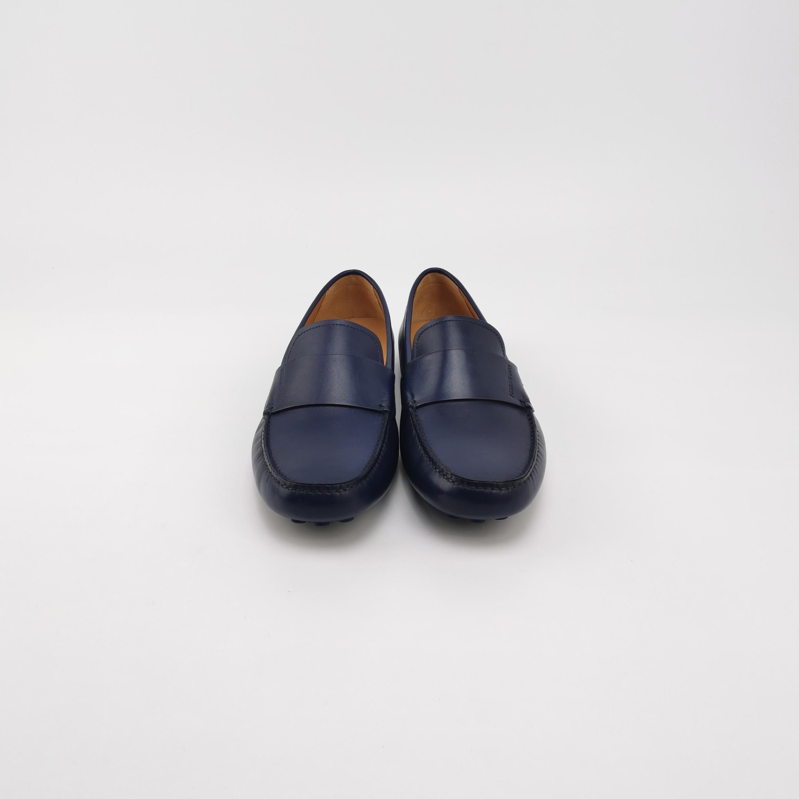 Salvatore Ferragamo Salvatore Ferragamo Navy Leather Driving Shoes US 6.5 Size US 7 / EU 40 - 4 Thumbnail