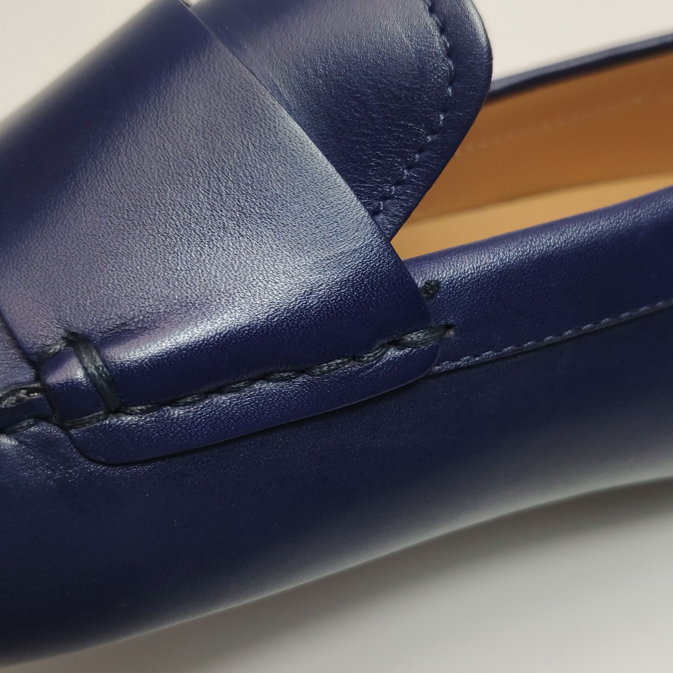 Salvatore Ferragamo Salvatore Ferragamo Blue Grained Leather Loafers Size 41 Size US 8 / EU 41 - 9 Thumbnail