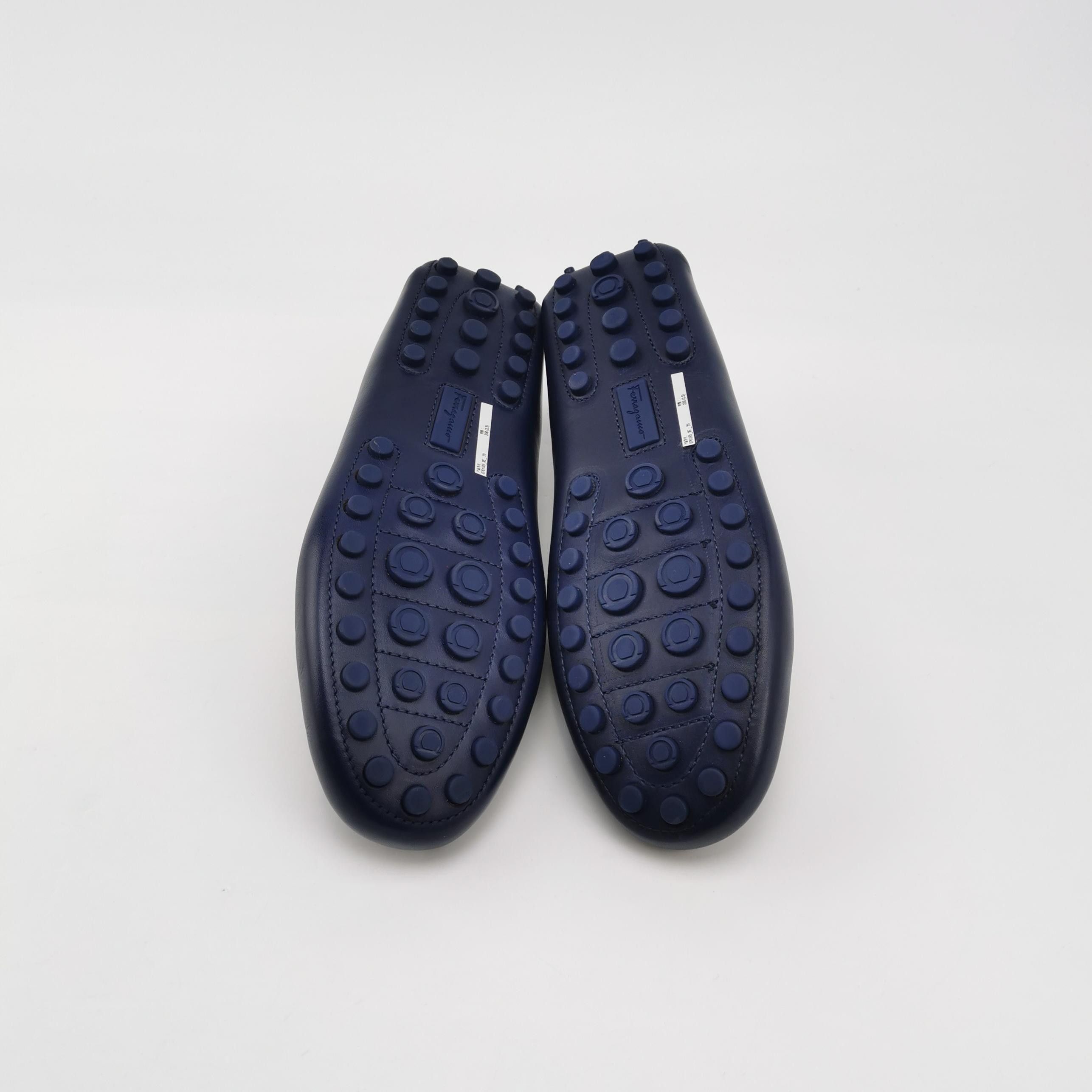 Salvatore Ferragamo Salvatore Ferragamo Blue Grained Leather Loafers Size 41 Size US 8 / EU 41 - 6 Thumbnail