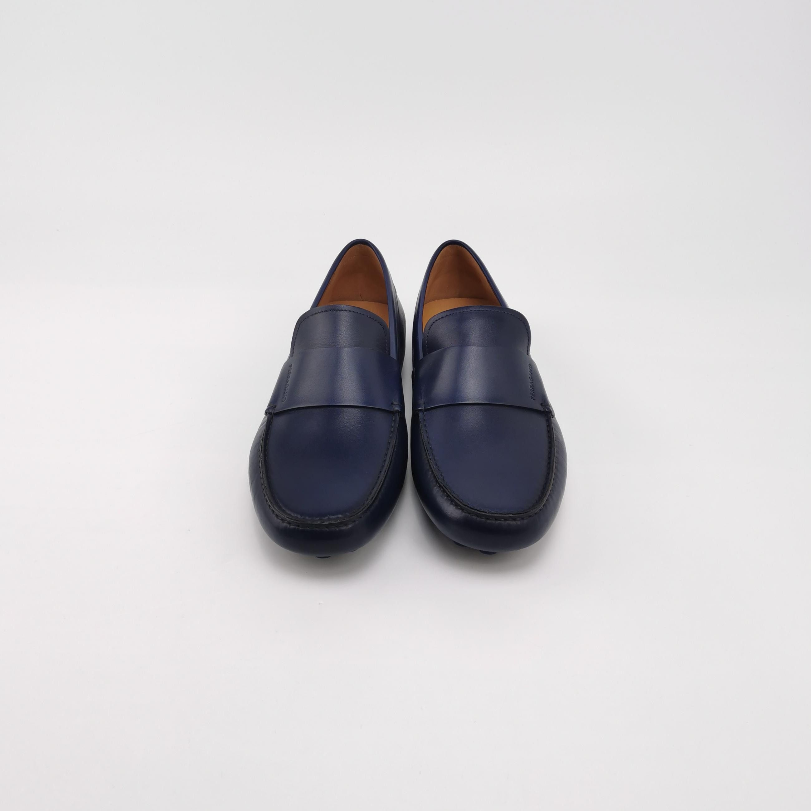 Salvatore Ferragamo Salvatore Ferragamo Navy Leather Driver Loafers US 8.5 Size US 9 / EU 42 - 4 Thumbnail