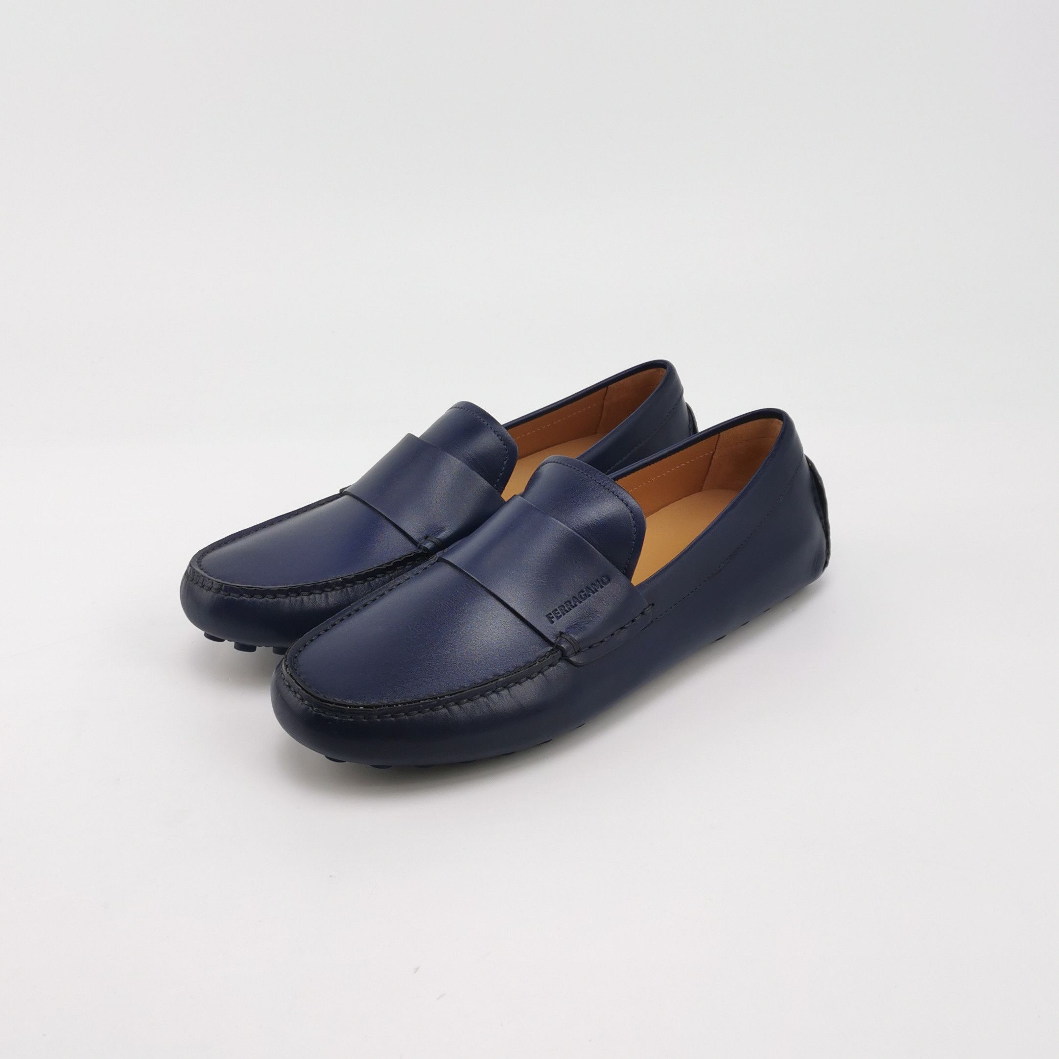 Salvatore Ferragamo Salvatore Ferragamo Blue Leather Driving Loafers Size 40 Size US 7 / EU 40 - 3 Thumbnail