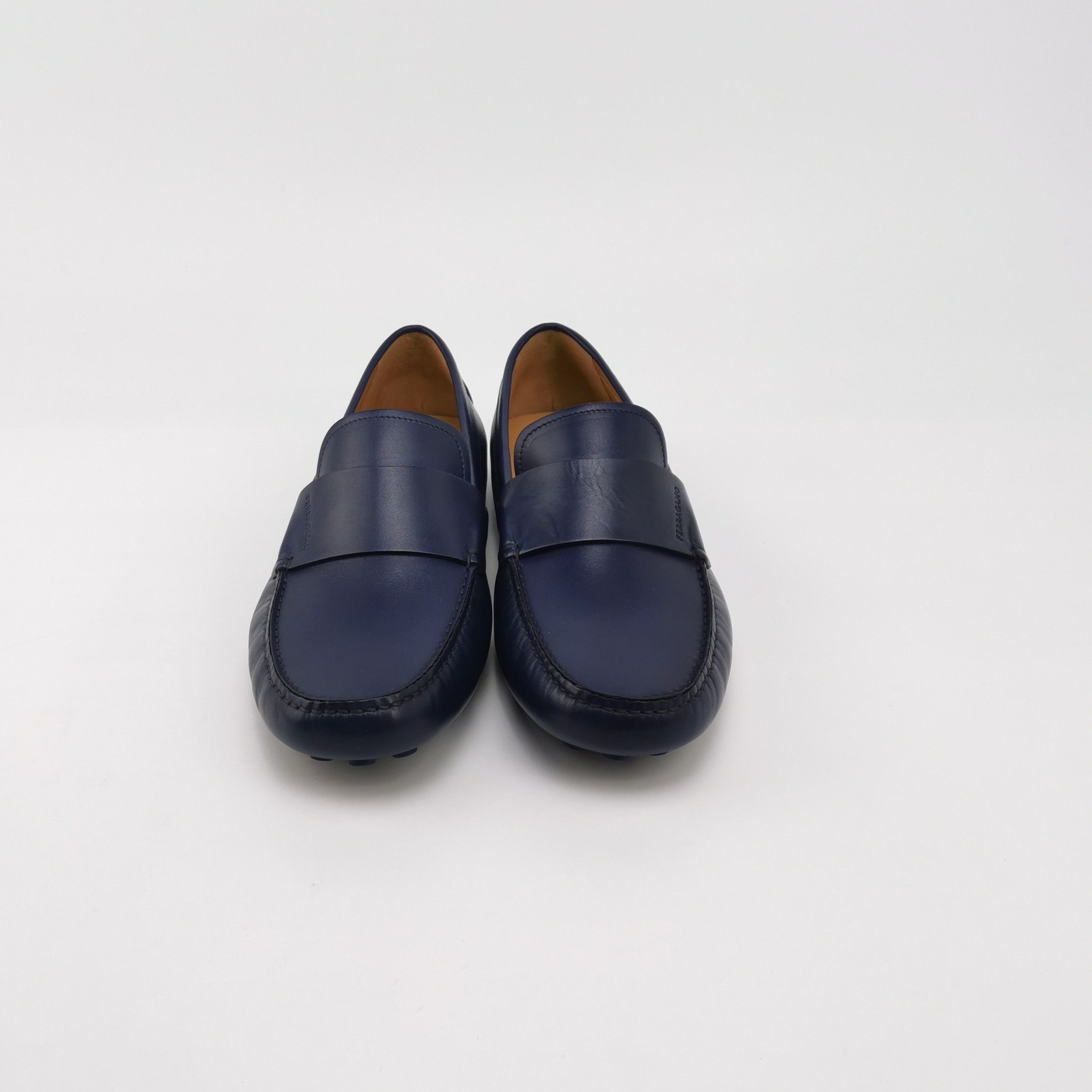 Salvatore Ferragamo Salvatore Ferragamo Navy Gancini Leather Loafers 42 Size US 9 / EU 42 - 4 Thumbnail
