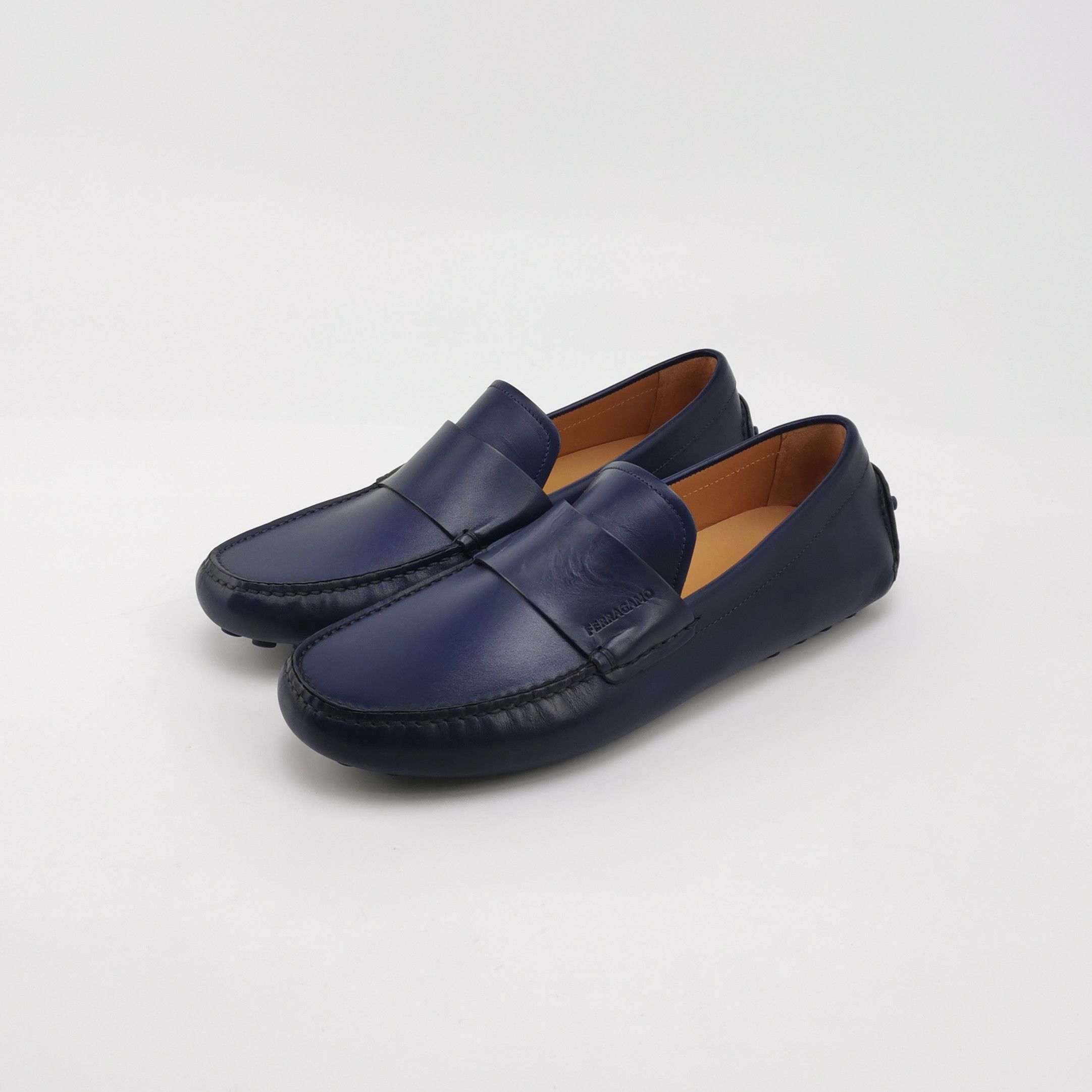 Salvatore Ferragamo Salvatore Ferragamo Navy Gancini Leather Loafers 42 Size US 9 / EU 42 - 3 Thumbnail