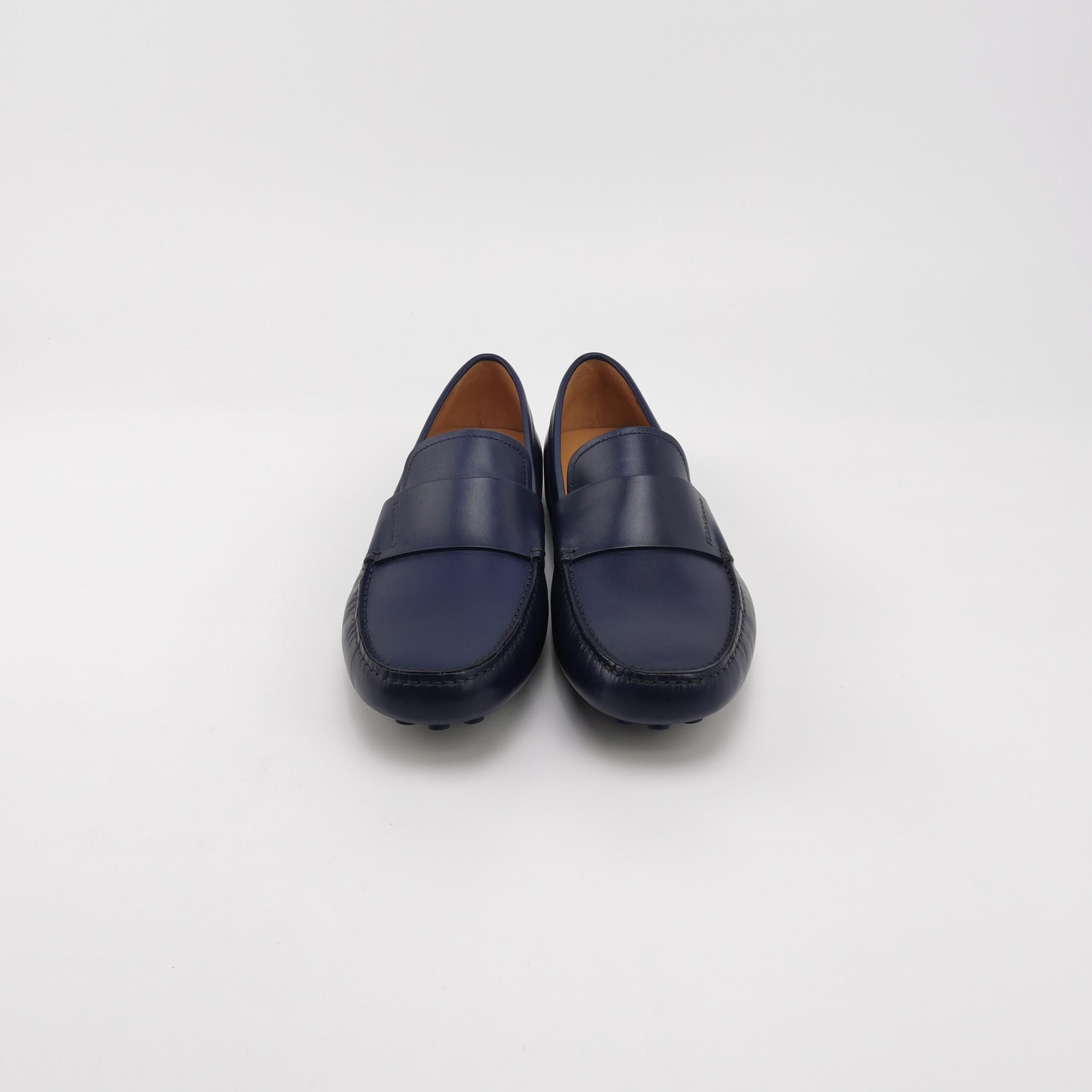Salvatore Ferragamo Salvatore Ferragamo Blue Leather Loafers US 7.5 Size US 7 / EU 40 - 4 Thumbnail