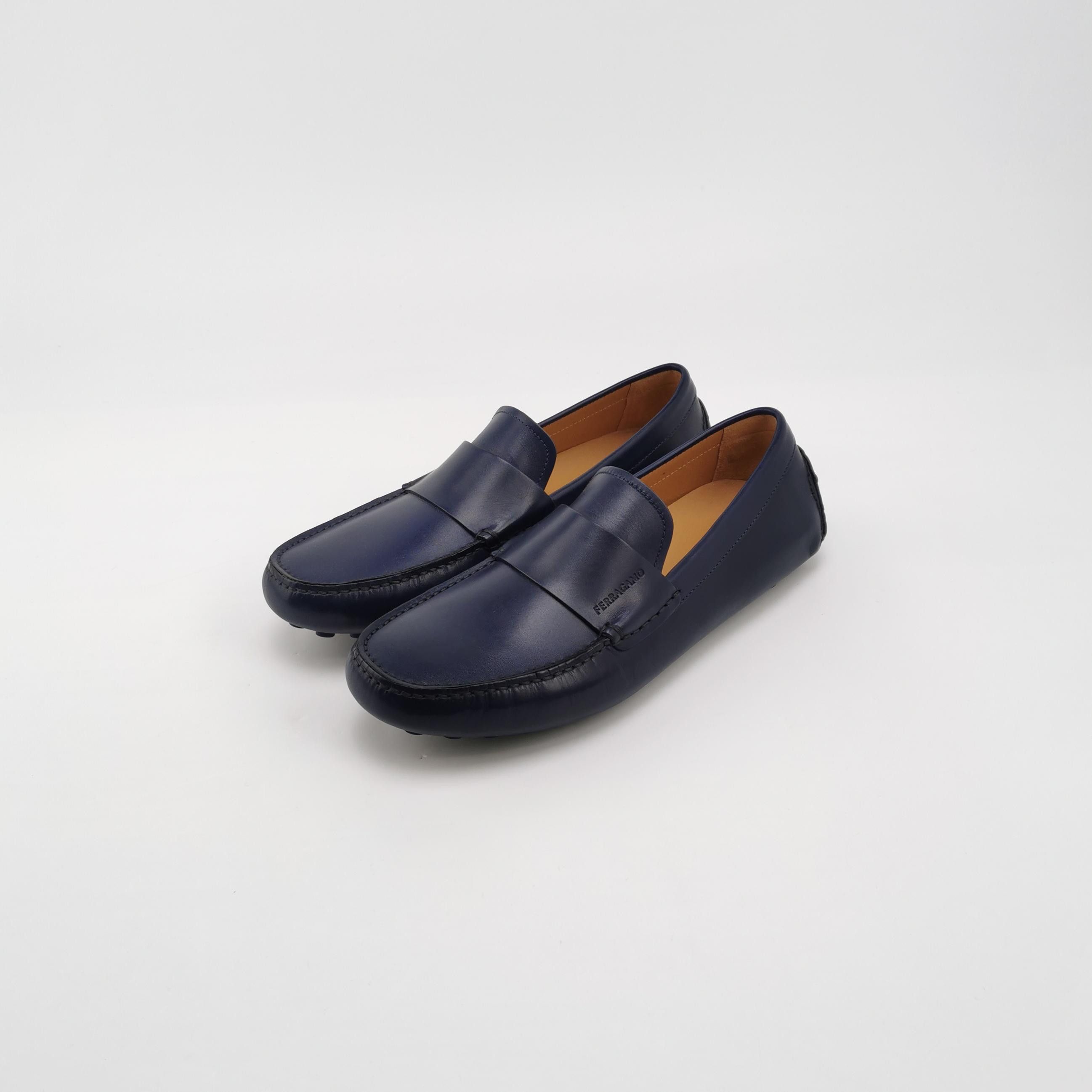 Salvatore Ferragamo Salvatore Ferragamo Blue Leather Loafers US 7.5 Size US 7 / EU 40 - 3 Thumbnail