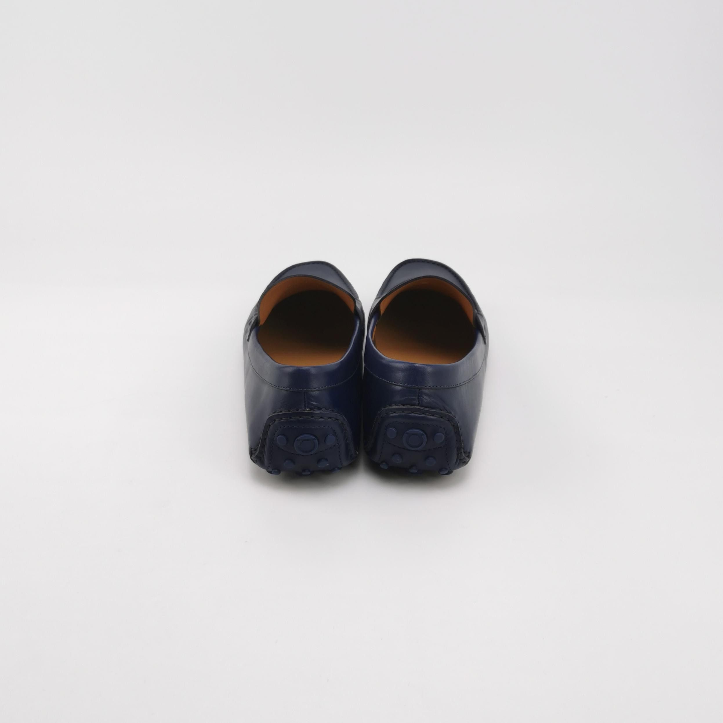 Salvatore Ferragamo Salvatore Ferragamo Blue Leather Pebble Sole Drivers 10 Size US 10 / EU 43 - 5 Thumbnail