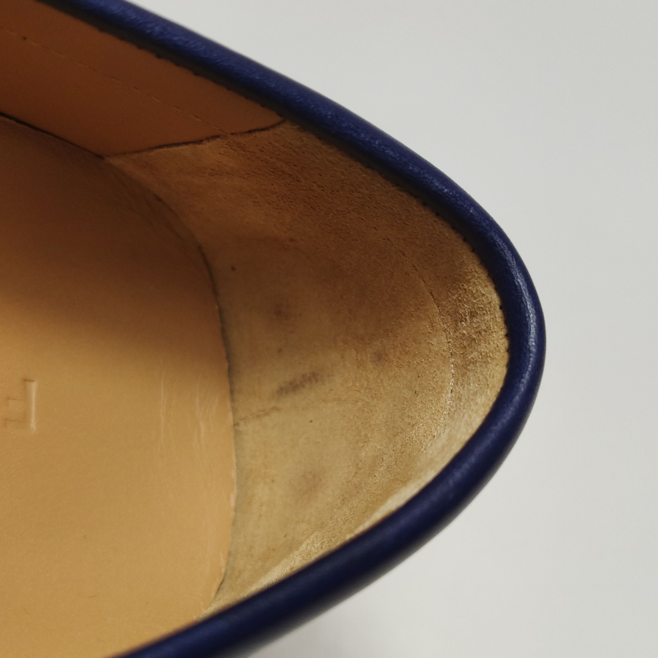 Salvatore Ferragamo Salvatore Ferragamo Blue Leather Pebble Sole Drivers 10 Size US 10 / EU 43 - 9 Thumbnail