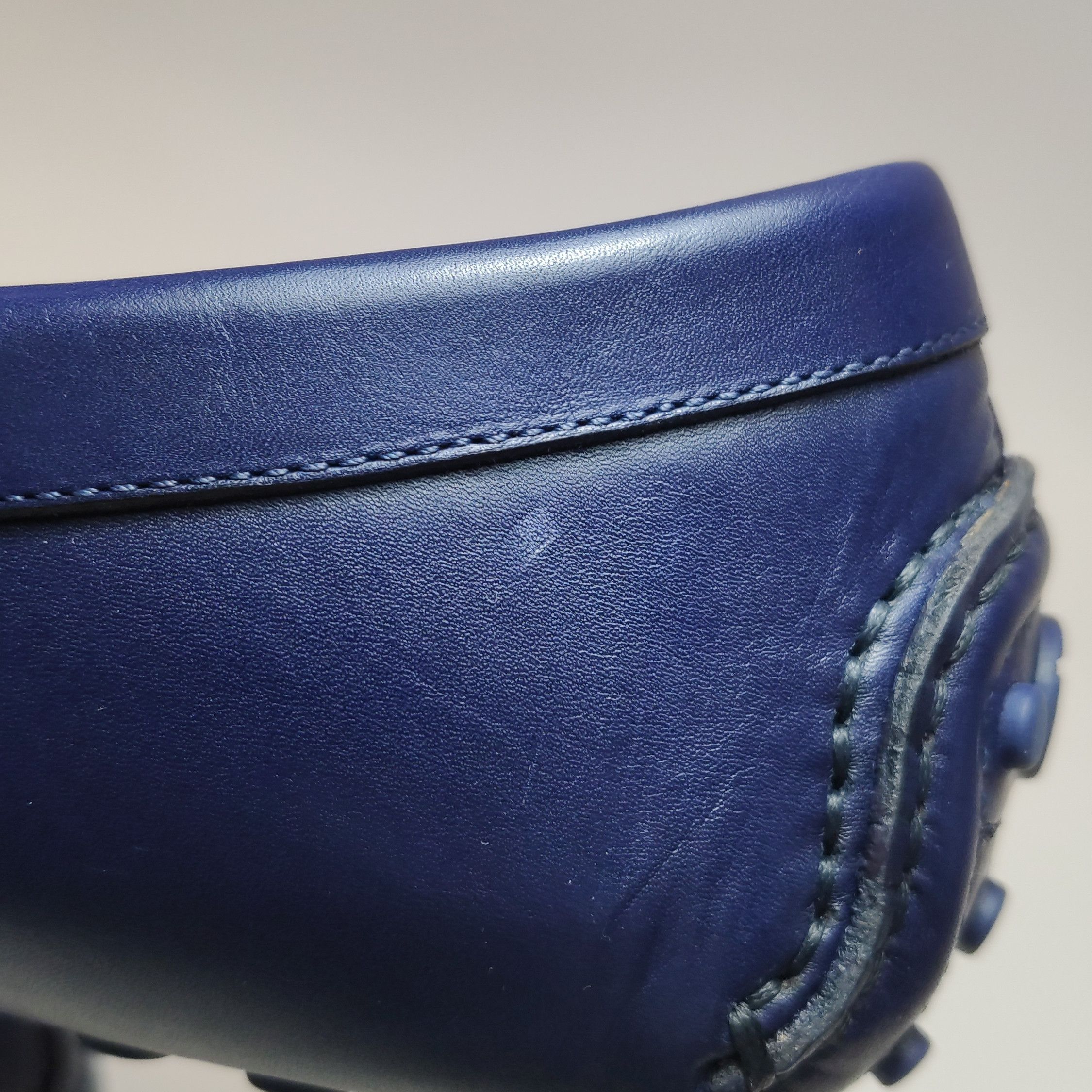 Salvatore Ferragamo Salvatore Ferragamo Blue Leather Pebble Sole Drivers 10 Size US 10 / EU 43 - 8 Thumbnail