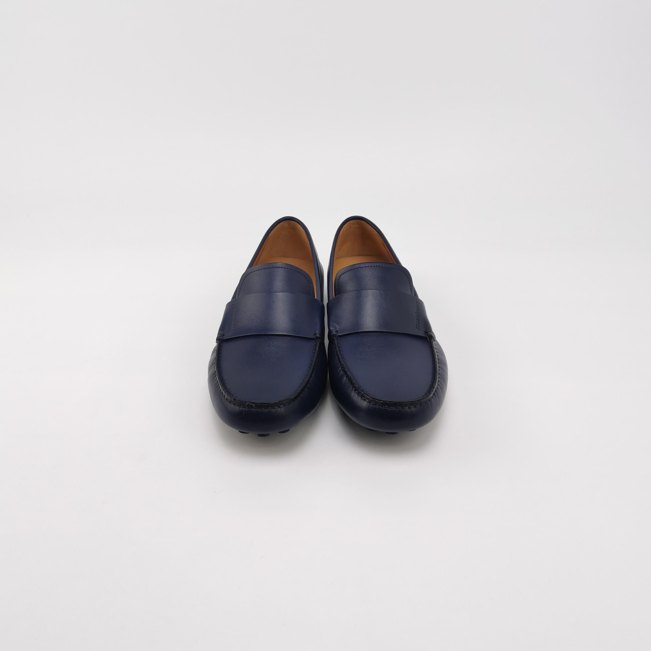 Salvatore Ferragamo Salvatore Ferragamo Blue Leather Loafers Size 7.5 Size US 7 / EU 40 - 4 Thumbnail