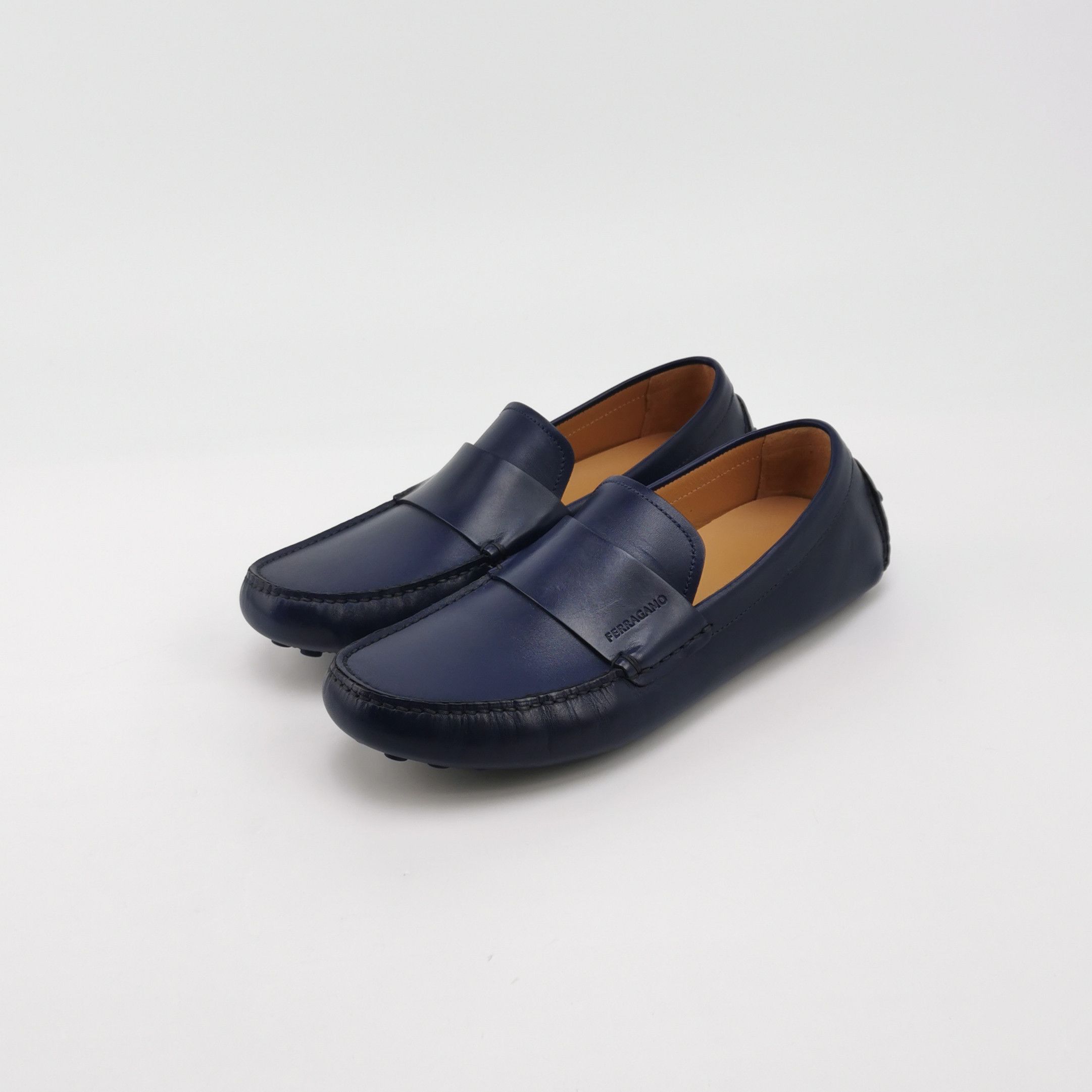 Salvatore Ferragamo Salvatore Ferragamo Blue Leather Loafers EU 41.5 Size US 8 / EU 41 - 3 Thumbnail