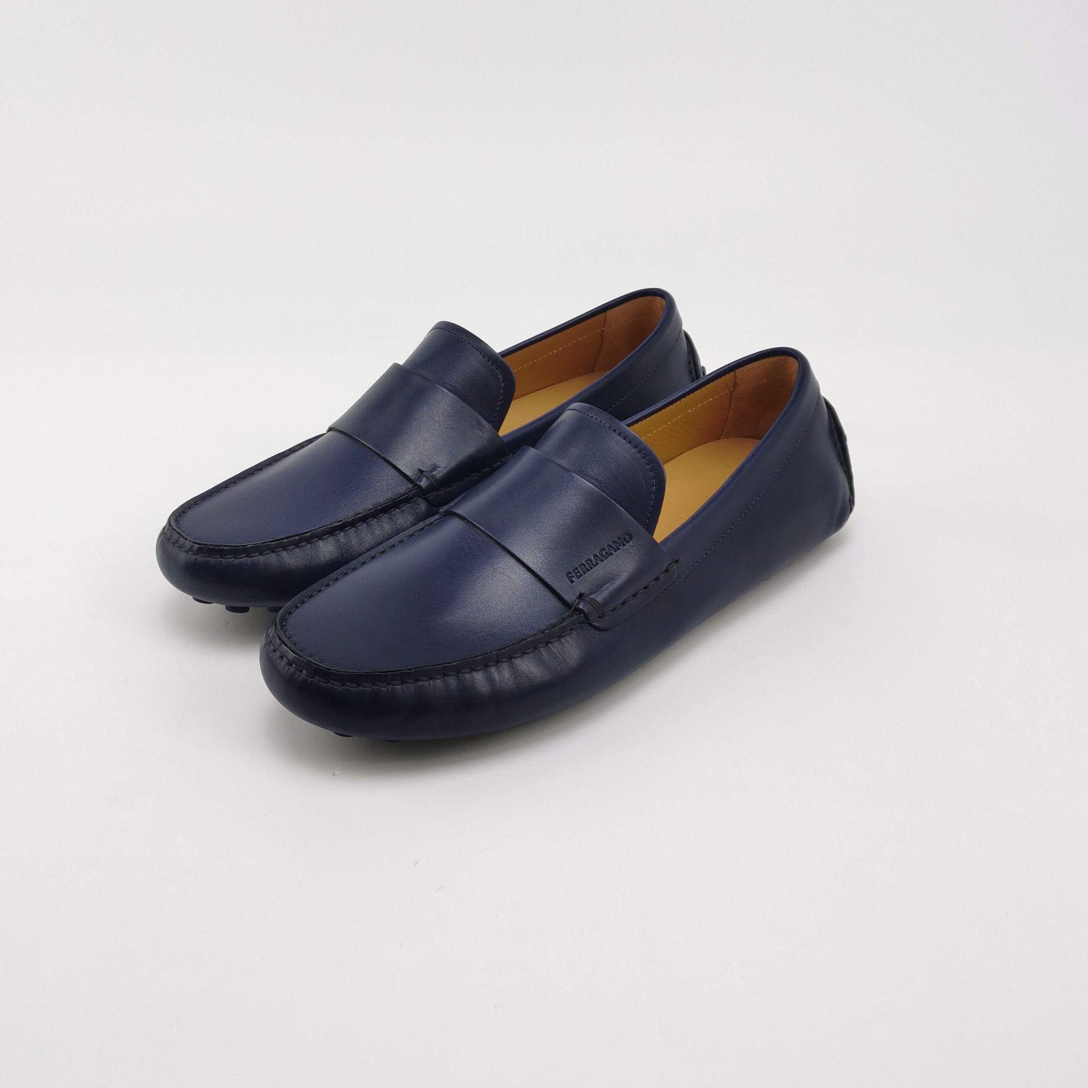 Salvatore Ferragamo Salvatore Ferragamo Navy Leather Driving Shoes Size 8.5 Size US 8 / EU 41 - 3 Thumbnail