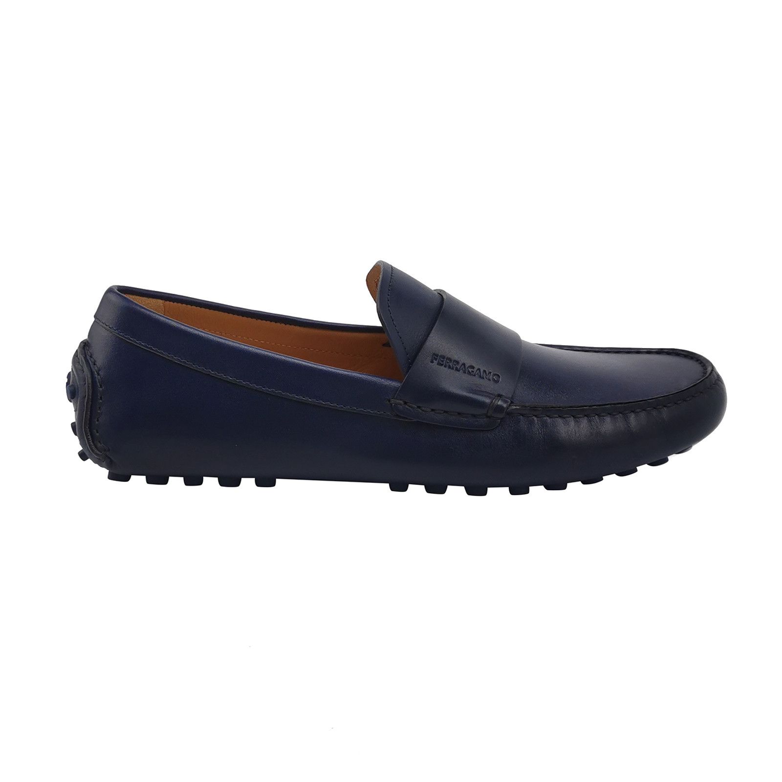 Salvatore Ferragamo Salvatore Ferragamo Navy Leather Driving Shoes Size 8.5 Size US 8 / EU 41 - 2 Thumbnail