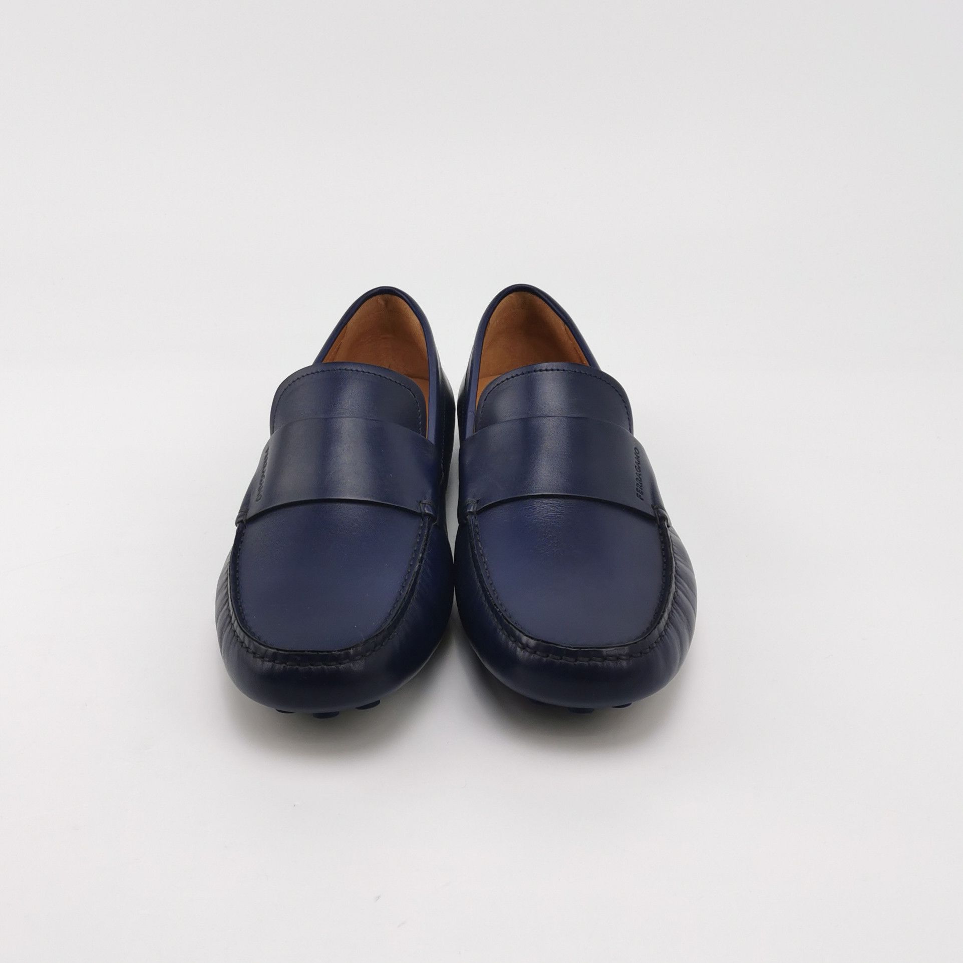 Salvatore Ferragamo Salvatore Ferragamo Navy Leather Driving Shoes Size 8.5 Size US 8 / EU 41 - 4 Thumbnail