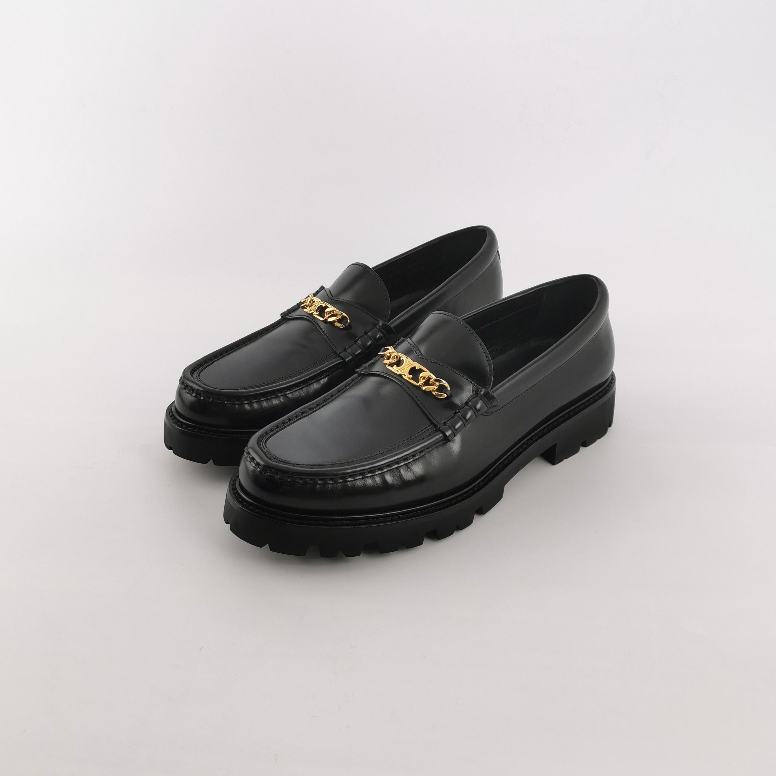 Celine Celine Triomphe Chain Calfskin Loafers 41.5 Size US 8 / EU 41 - 3 Thumbnail