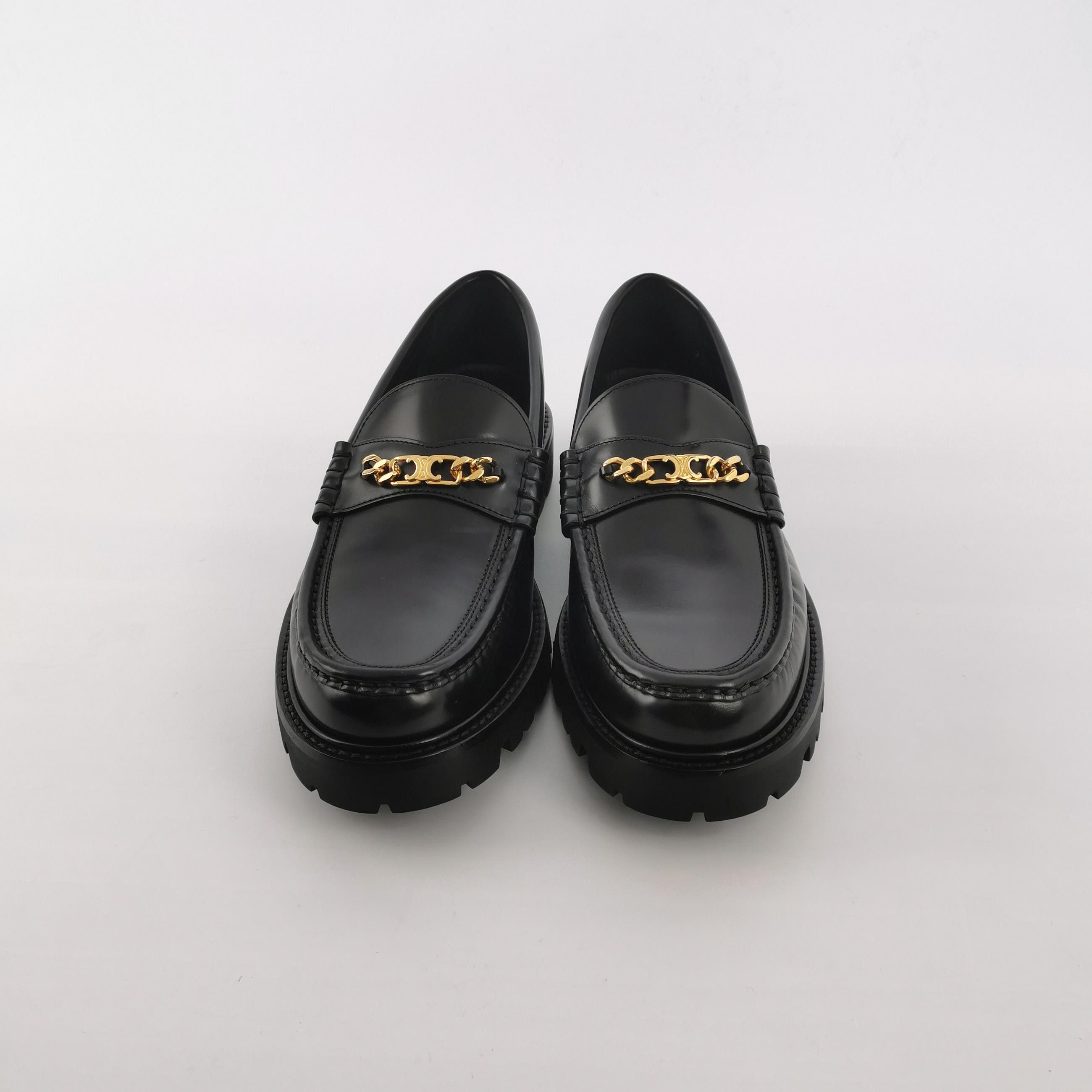Celine Celine Triomphe Chain Calfskin Loafers 41.5 Size US 8 / EU 41 - 4 Thumbnail