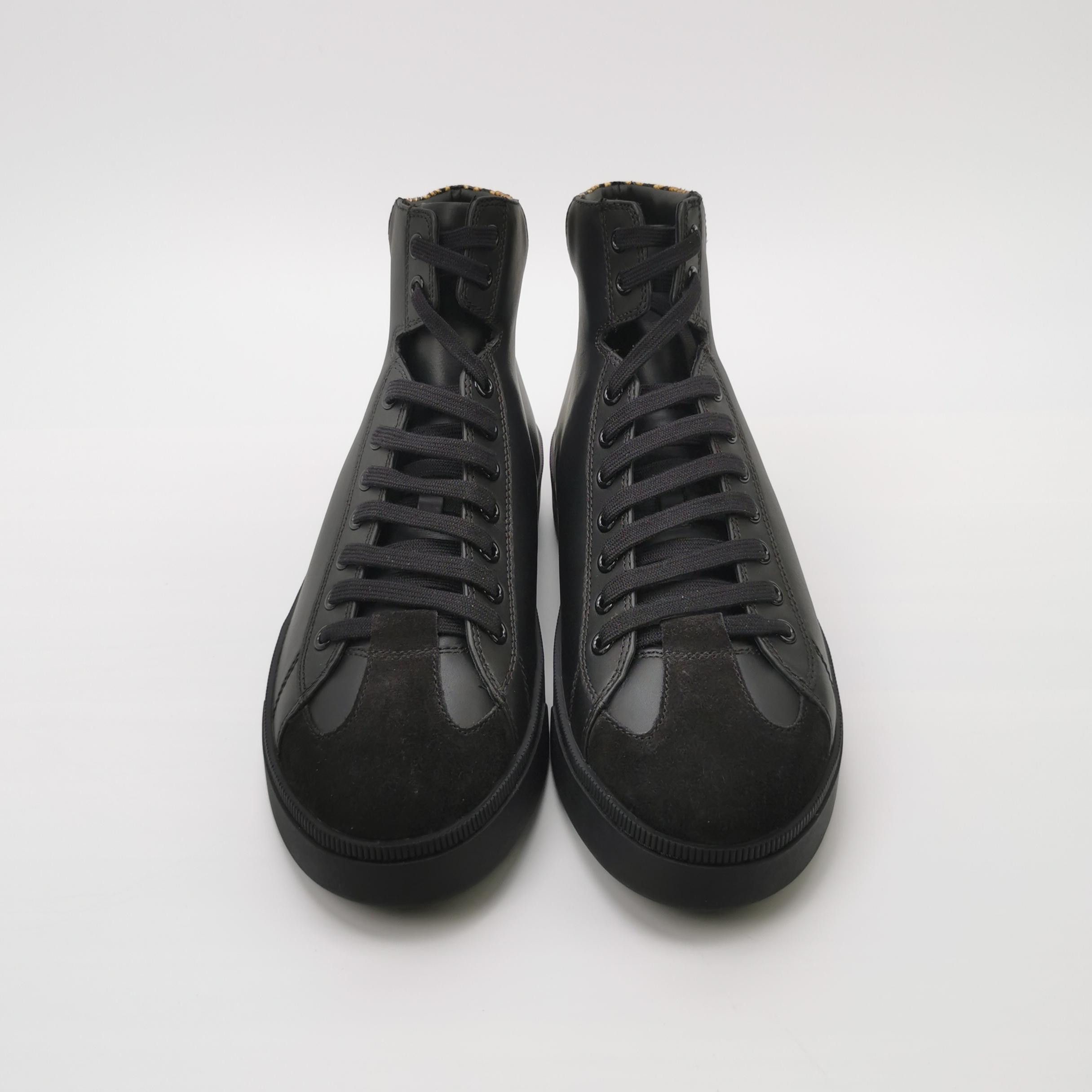 Bally Bally Snakeskin Trim Leather Hi-Top Sneakers 43 Size US 10 / EU 43 - 4 Thumbnail