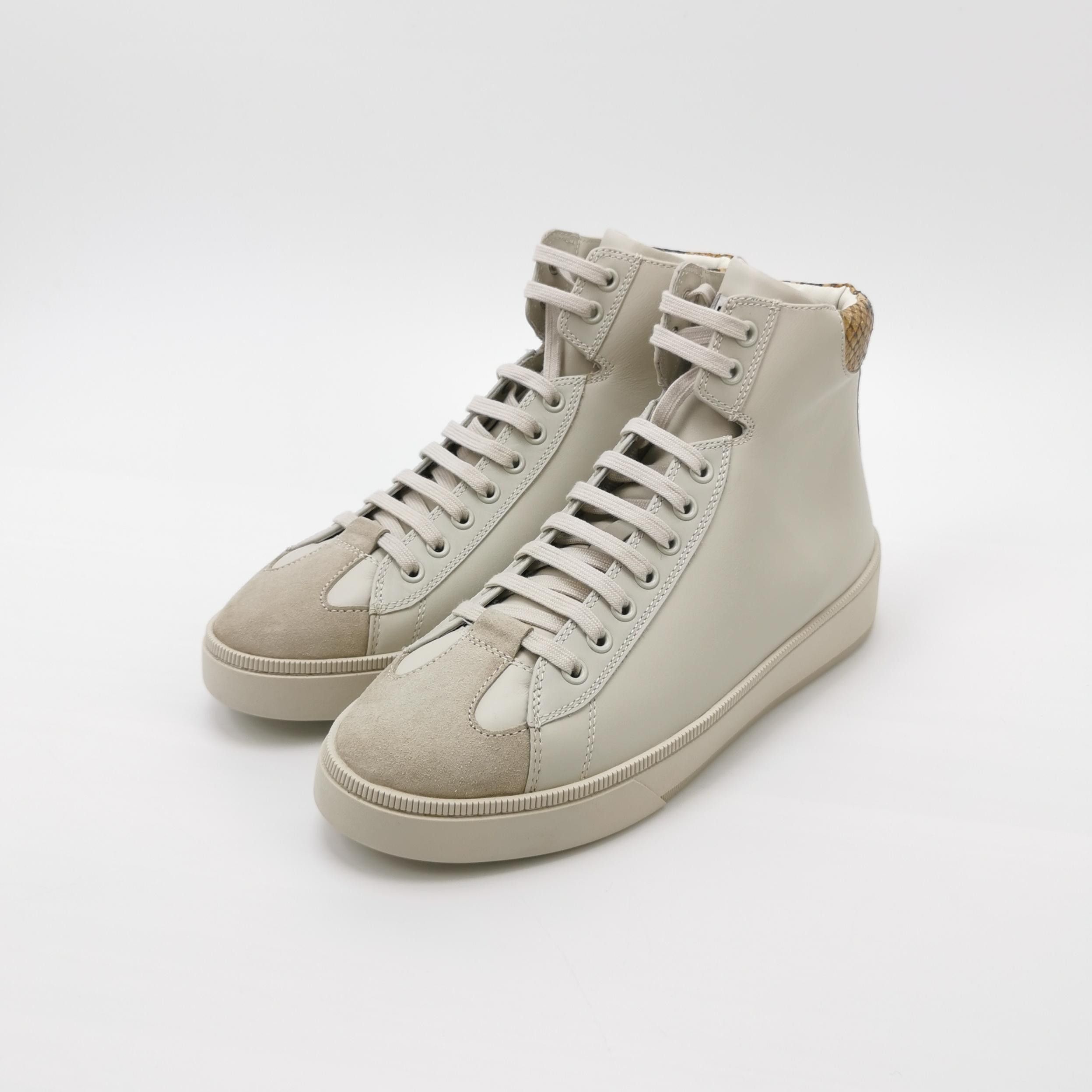 Bally Bally Snakeskin Trim High Top Sneakers 42 Size US 9 / EU 42 - 3 Thumbnail