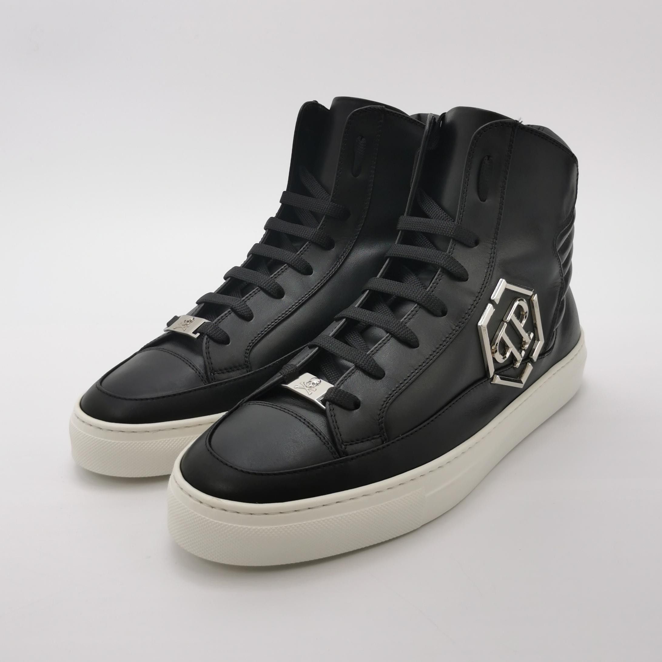 Philipp Plein Philipp Plein Logo Leather High Top Sneakers 43 Size US 10 / EU 43 - 3 Thumbnail