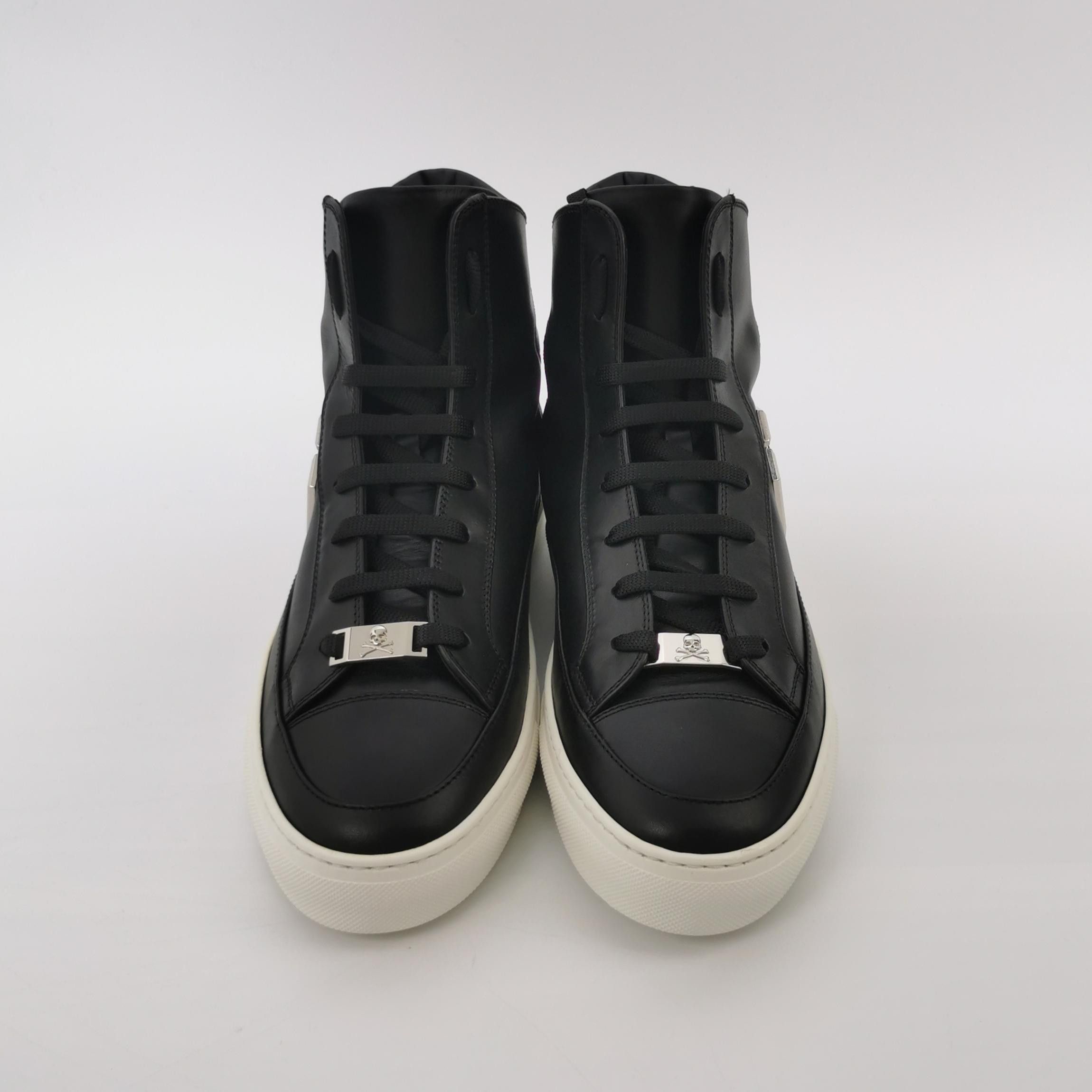 Philipp Plein Philipp Plein Logo Leather High Top Sneakers 43 Size US 10 / EU 43 - 4 Thumbnail