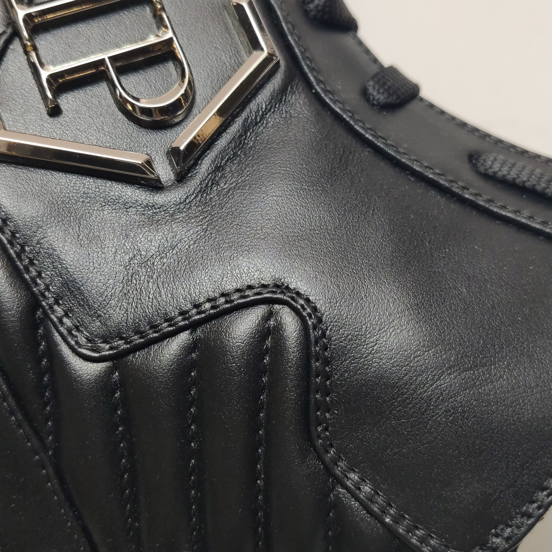 Philipp Plein Philipp Plein Logo Leather High-Top Sneakers 42.5 Size US 9 / EU 42 - 11 Thumbnail