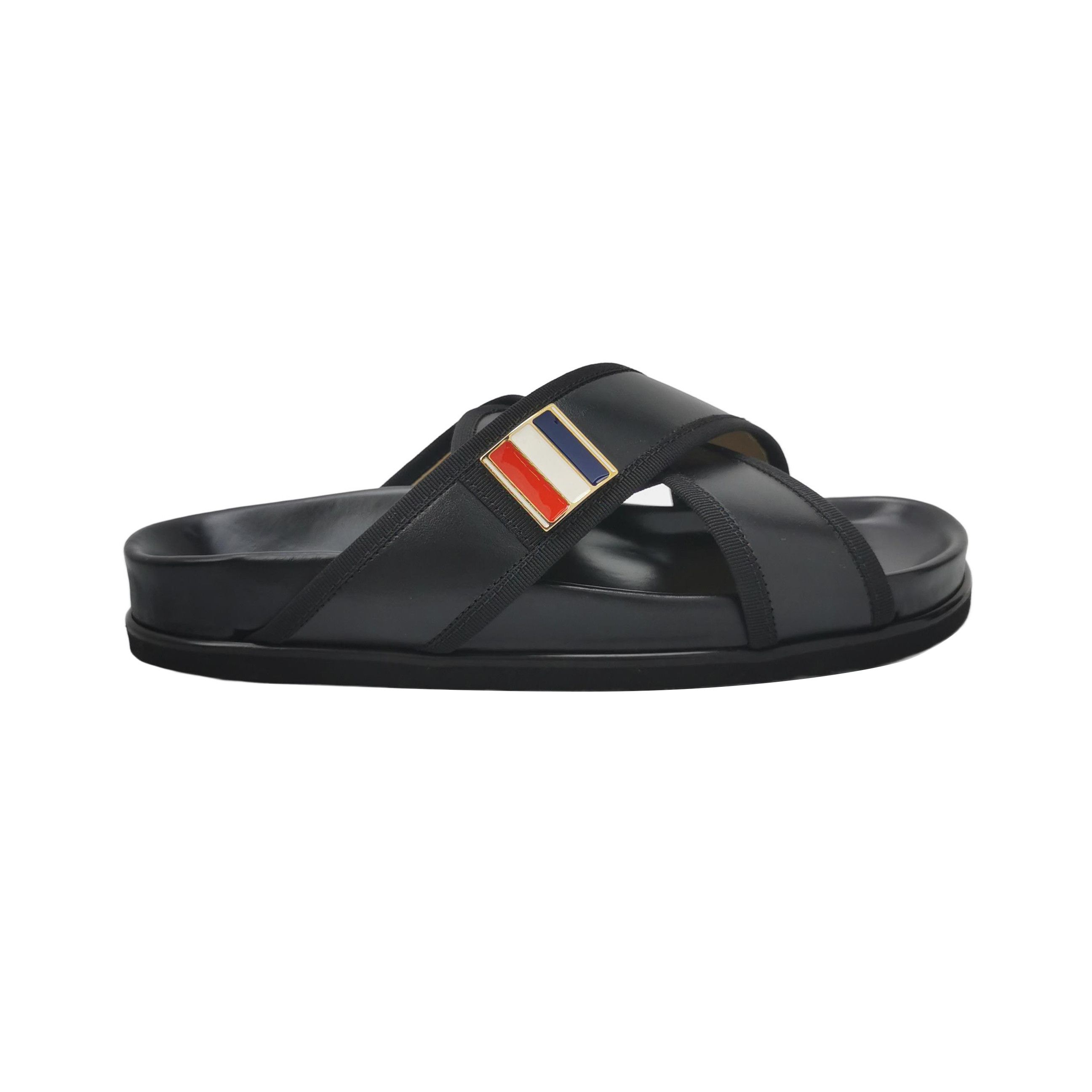 Thom Browne Thom Browne Tricolor Leather Cross-Strap Sandals 41 Size US 8 / EU 41 - 2 Thumbnail