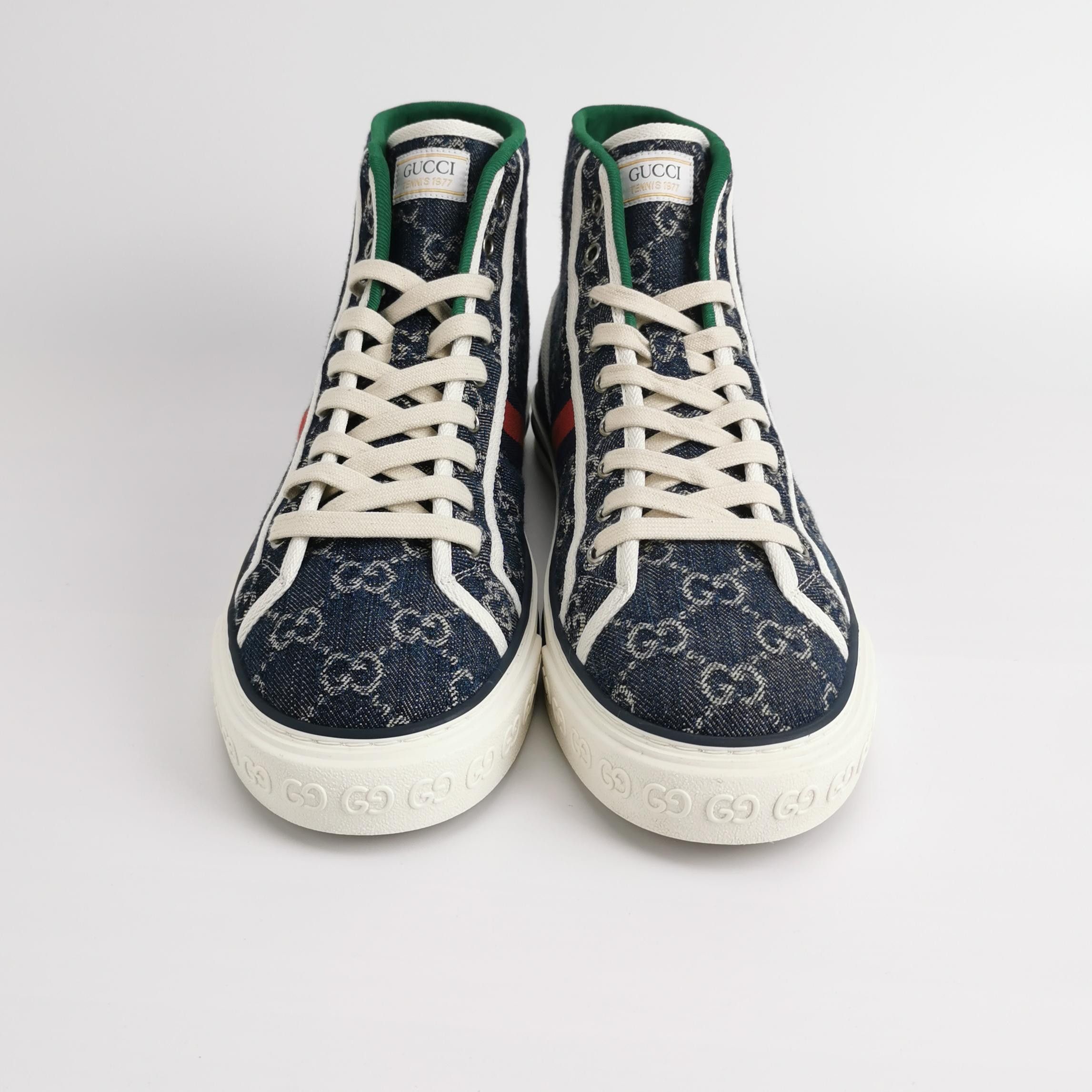 Gucci Gucci Tennis 1977 GG Supreme Hi-Top Sneakers 45 Size US 12 / EU 45 - 4 Thumbnail