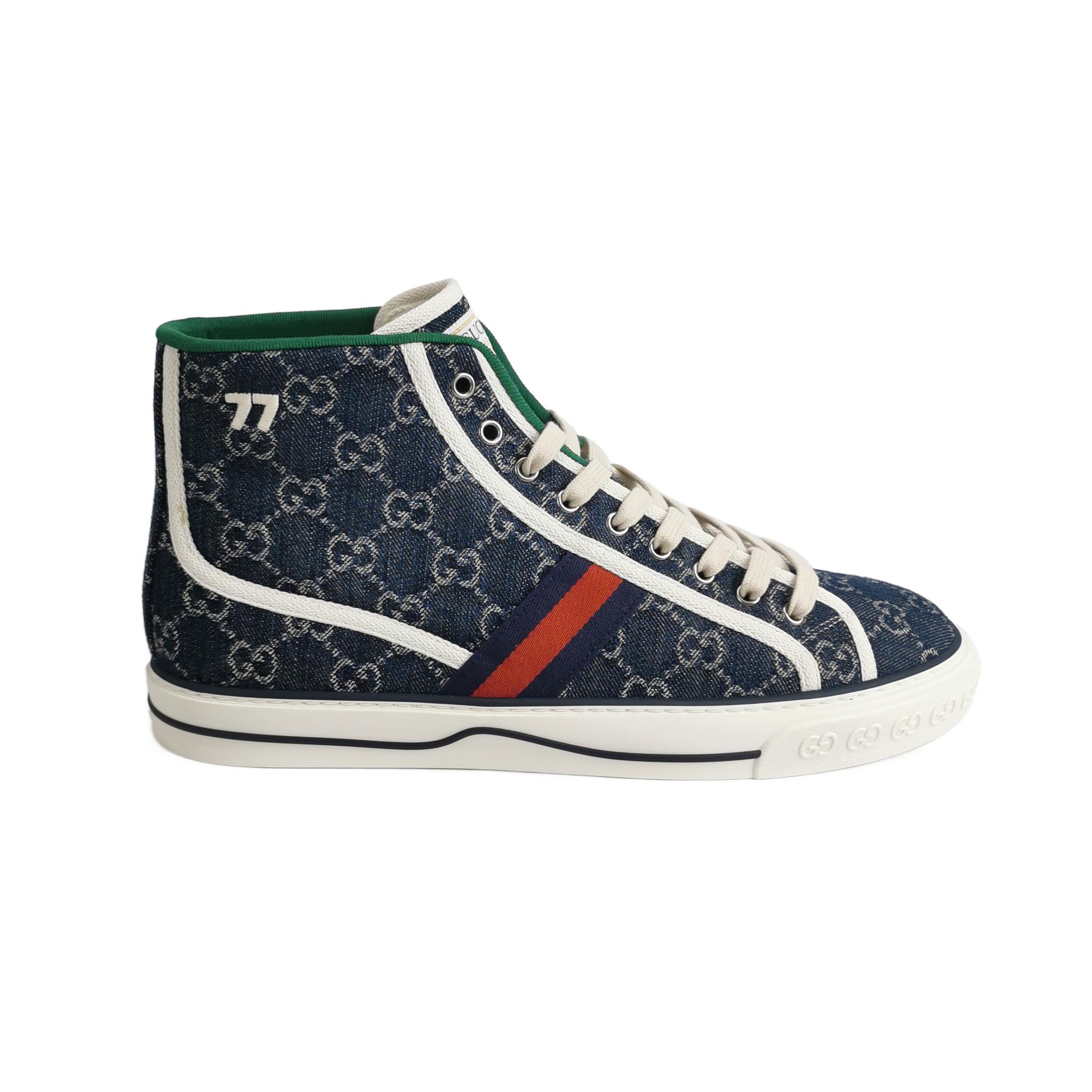 Gucci Gucci Tennis 1977 GG Supreme Hi-Top Sneakers 45 Size US 12 / EU 45 - 2 Thumbnail