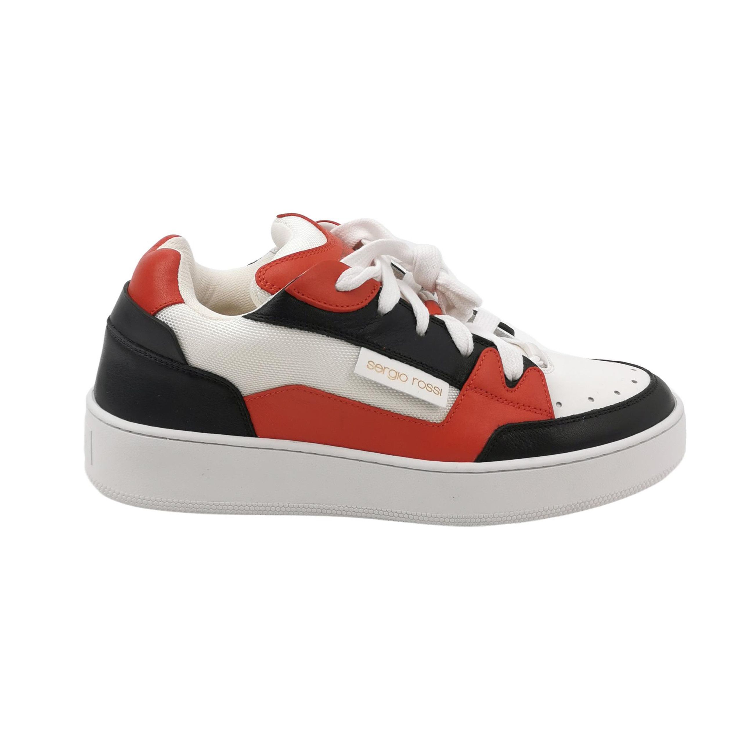 Sergio Rossi Sergio Rossi Tricolor Leather Nylon Sneakers 40 Size US 7 / EU 40 - 2 Thumbnail