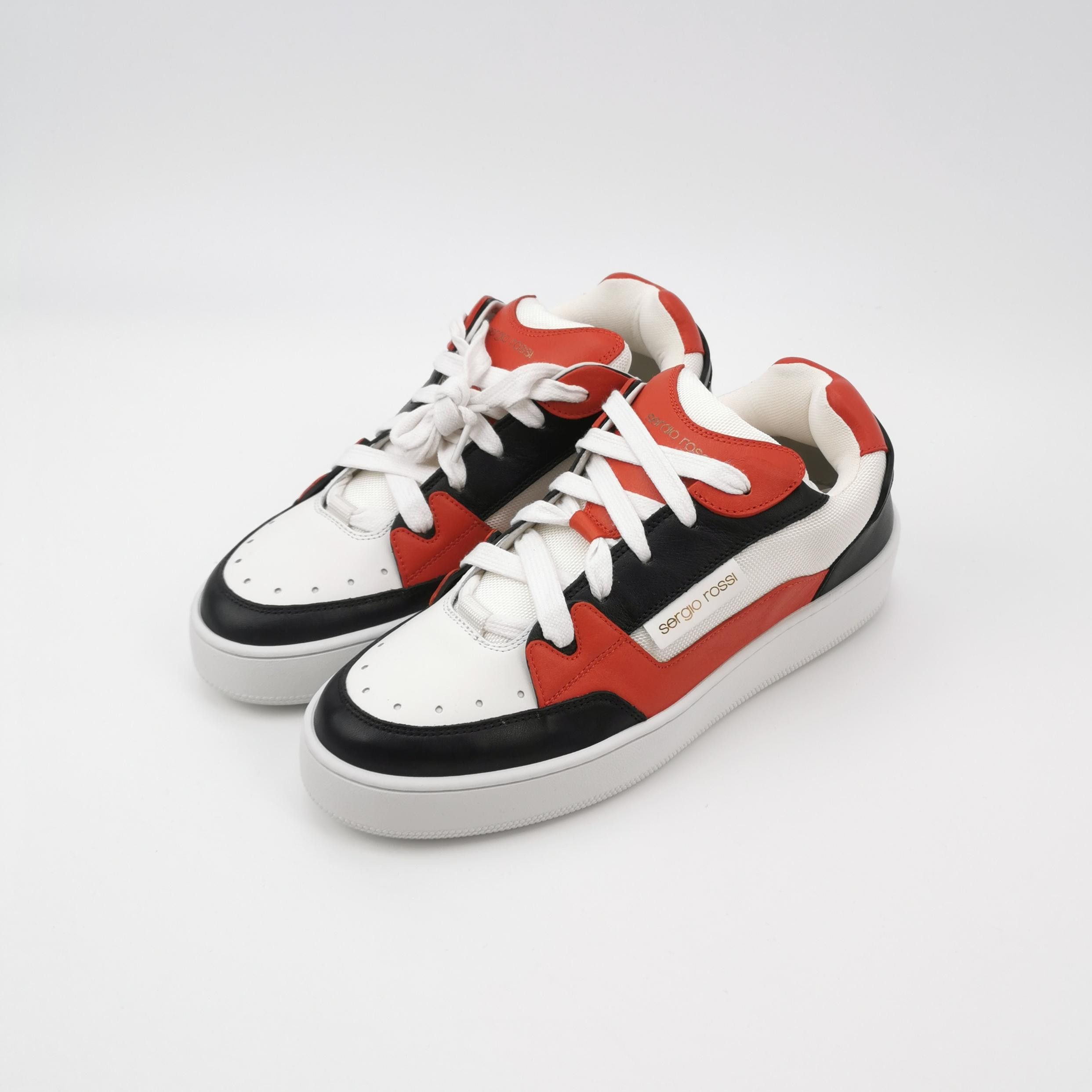 Sergio Rossi Sergio Rossi Tricolor Leather Nylon Sneakers 40 Size US 7 / EU 40 - 3 Thumbnail